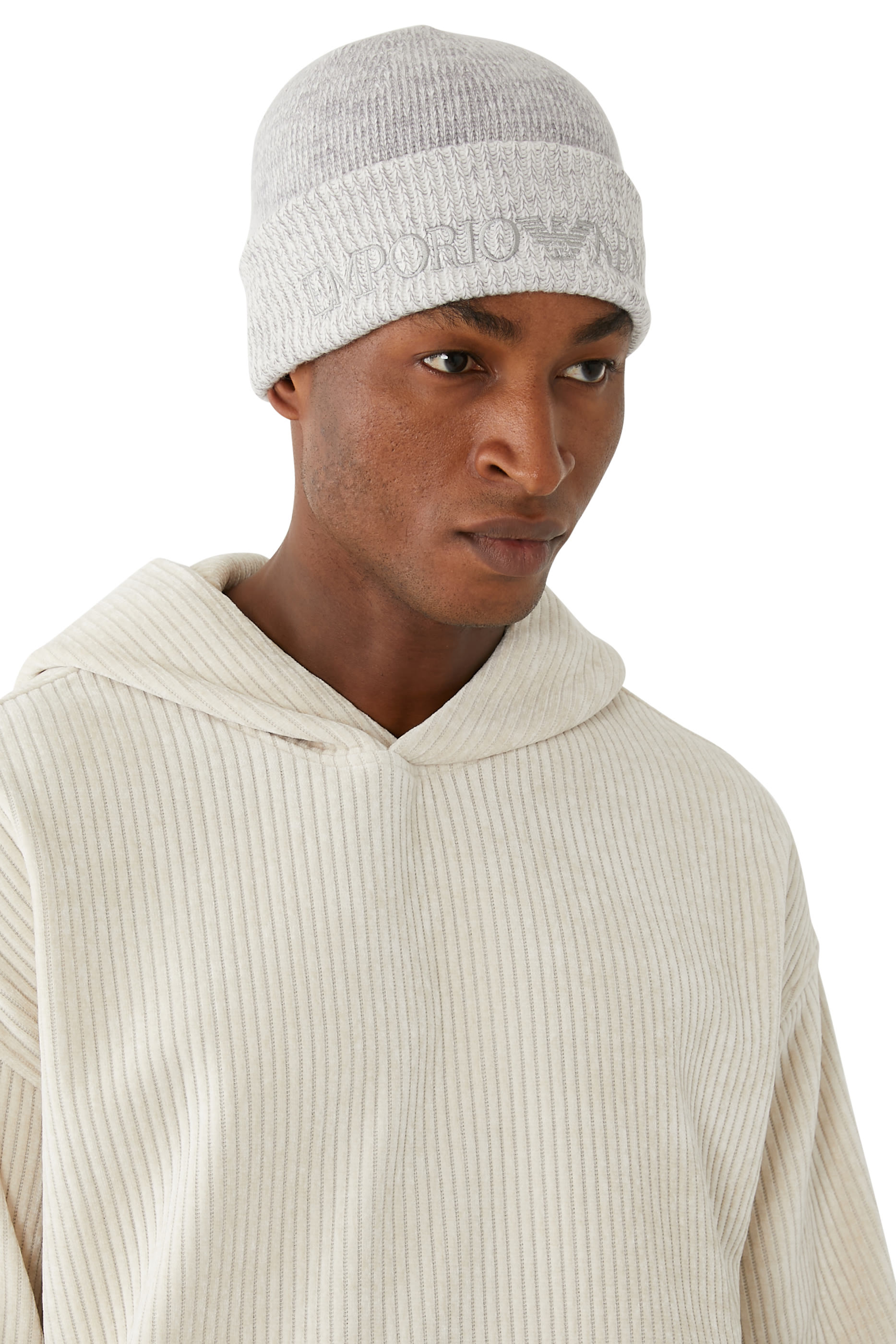 EA Logo Embroidered Beanie Hat