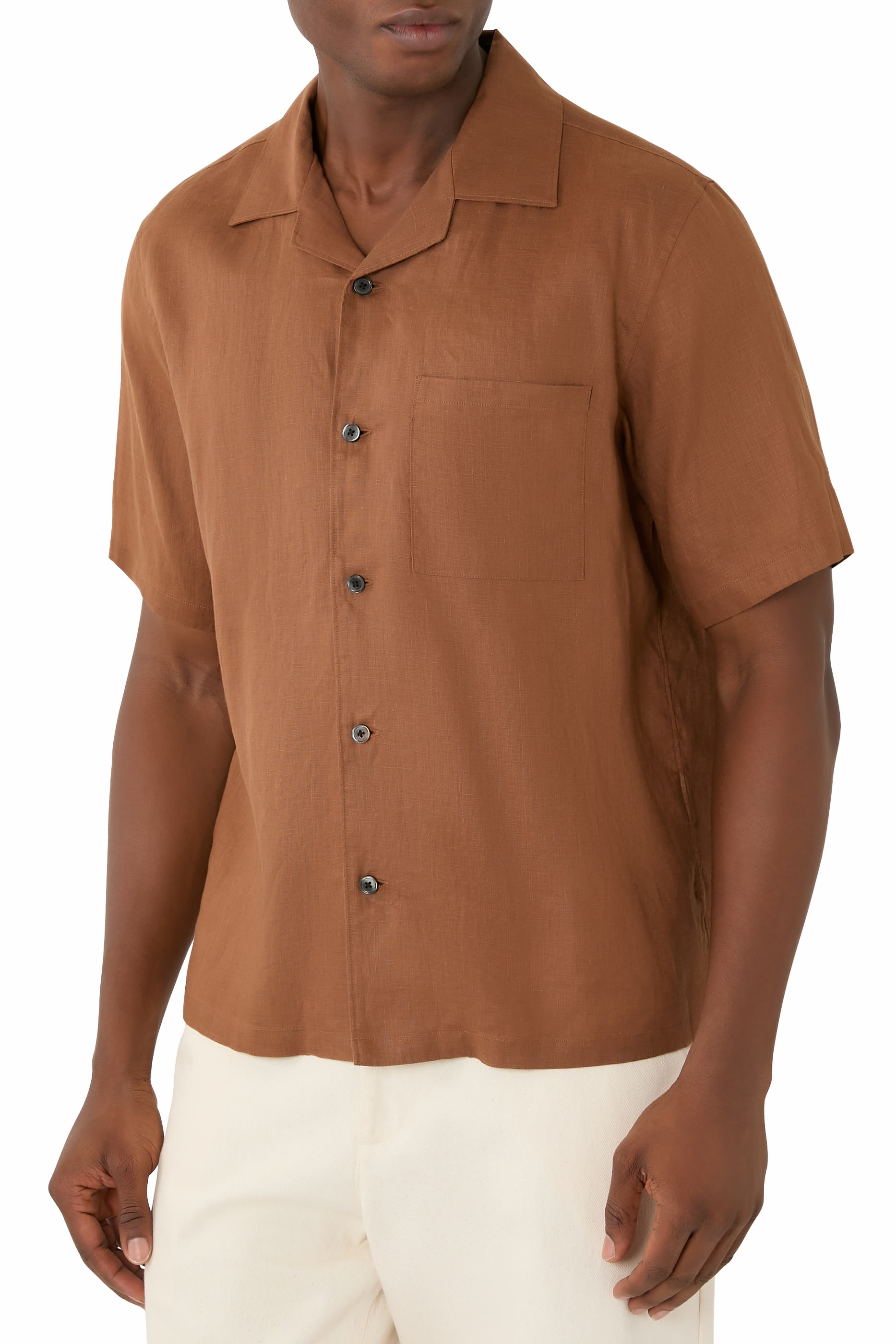 Noll Short-Sleeve Shirt in Relaxed Linen