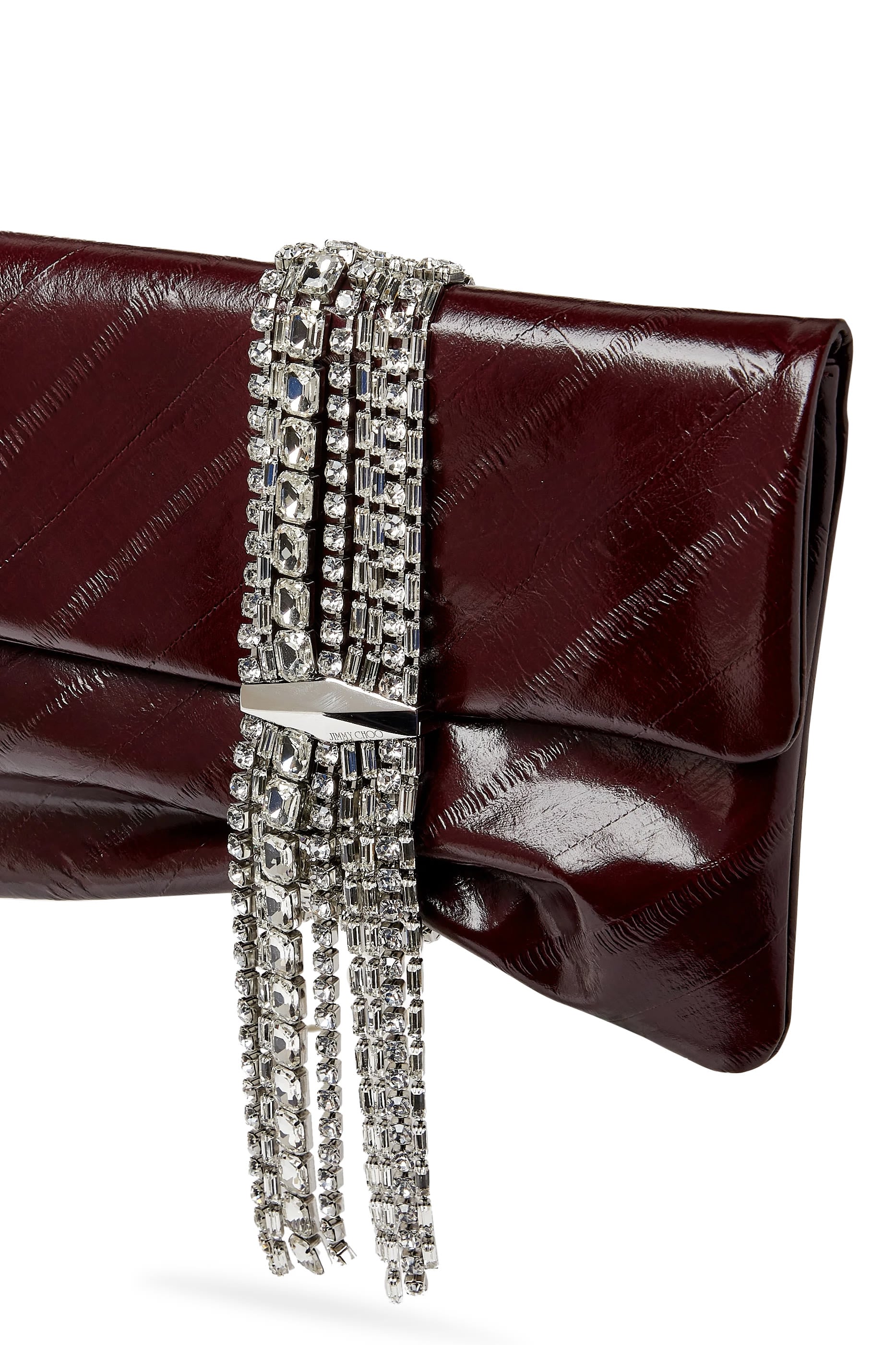 Zandra Vintage Metallic Leather Clutch Bag