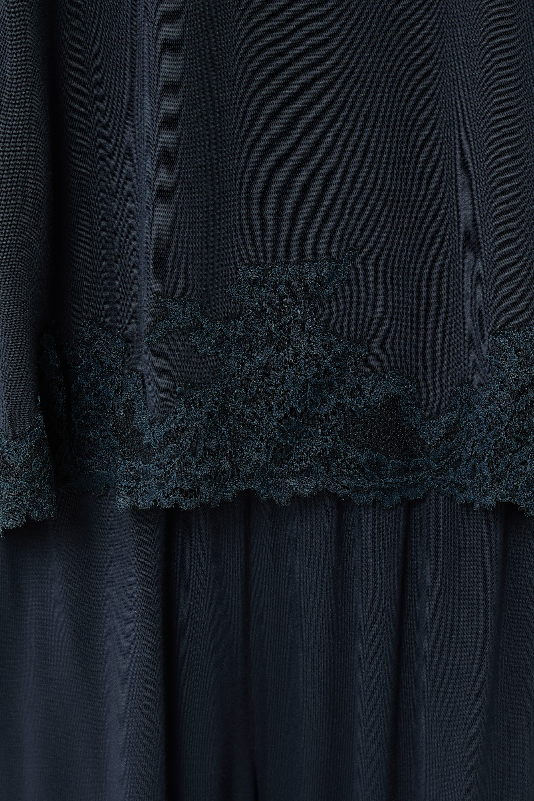 Jersey Lace Appliqu&eacute; Long Sleeve Pyjama Set 