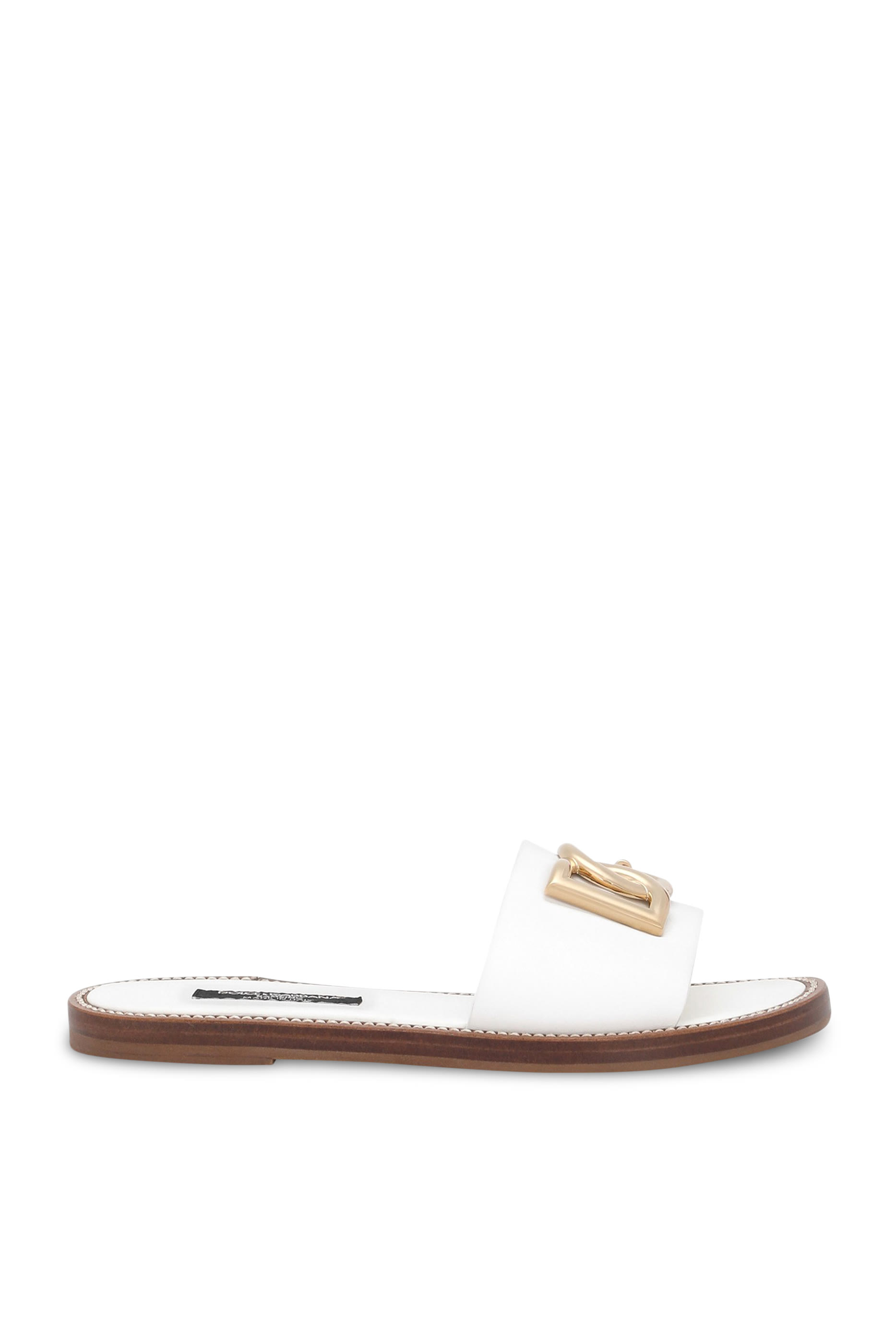 Kids Logo Calfskin Slides