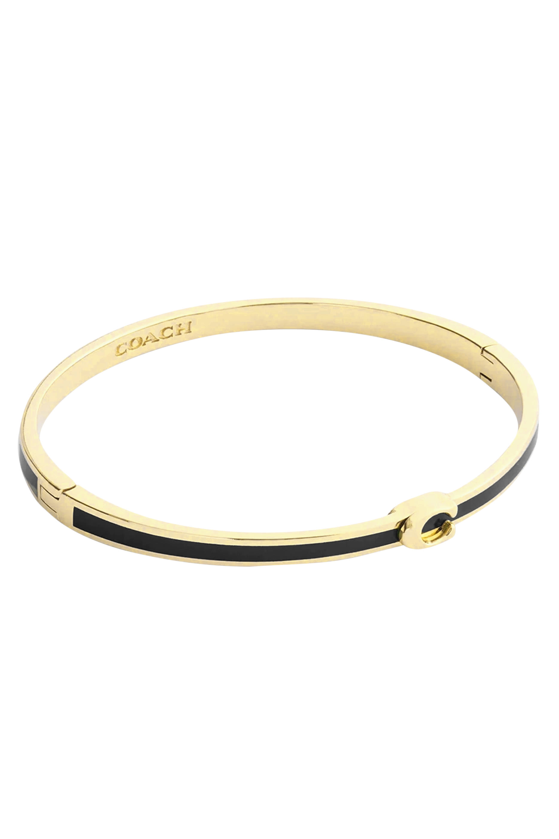 Thin Enamel Signature Hinged Bangle