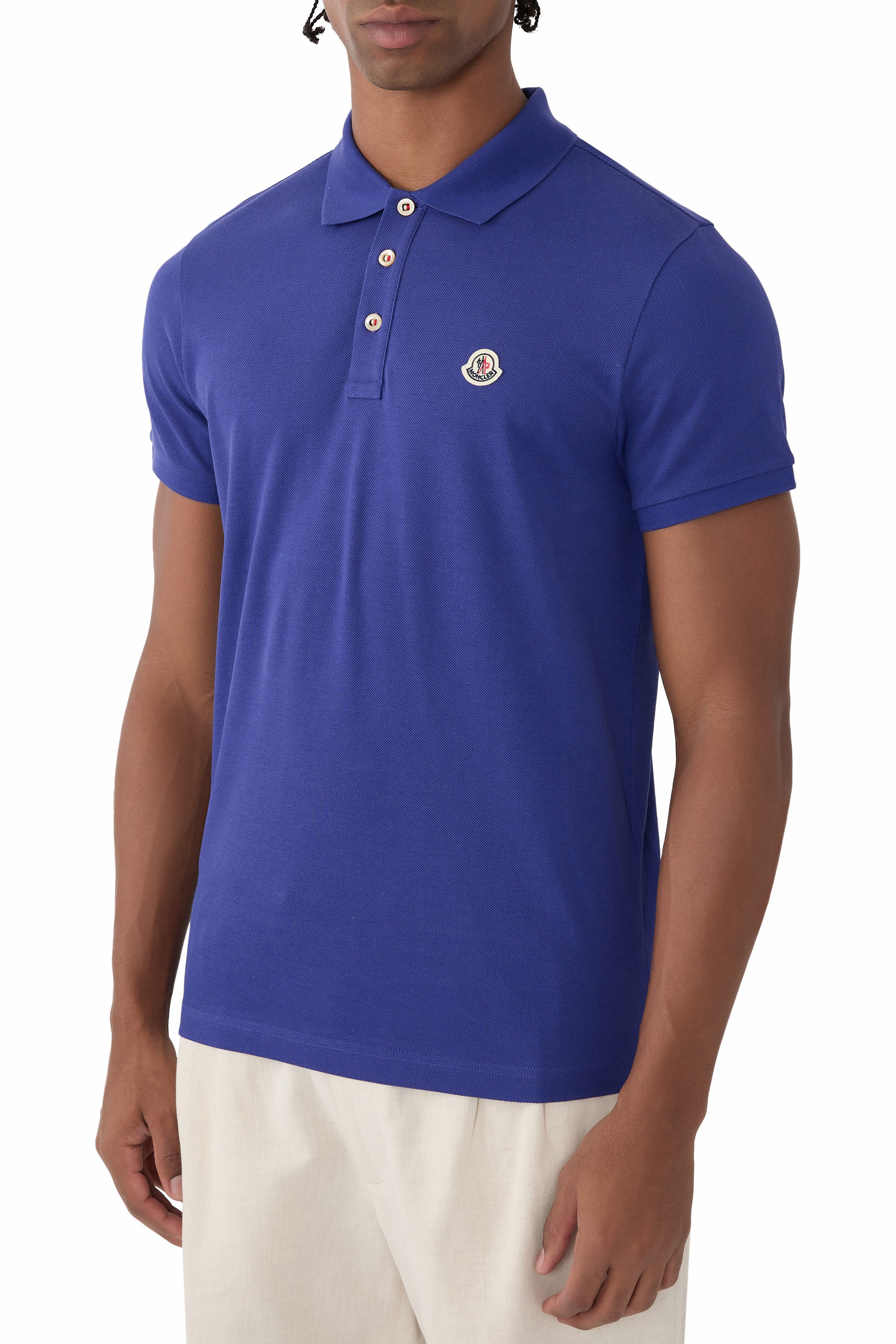 Logo Patch Cotton Polo Shirt