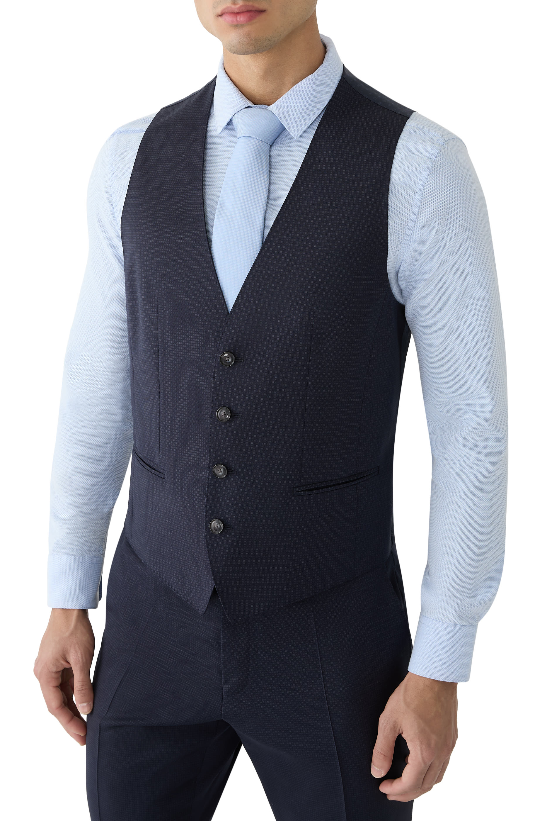 Micro-Pattern Jacquard Silk Tie