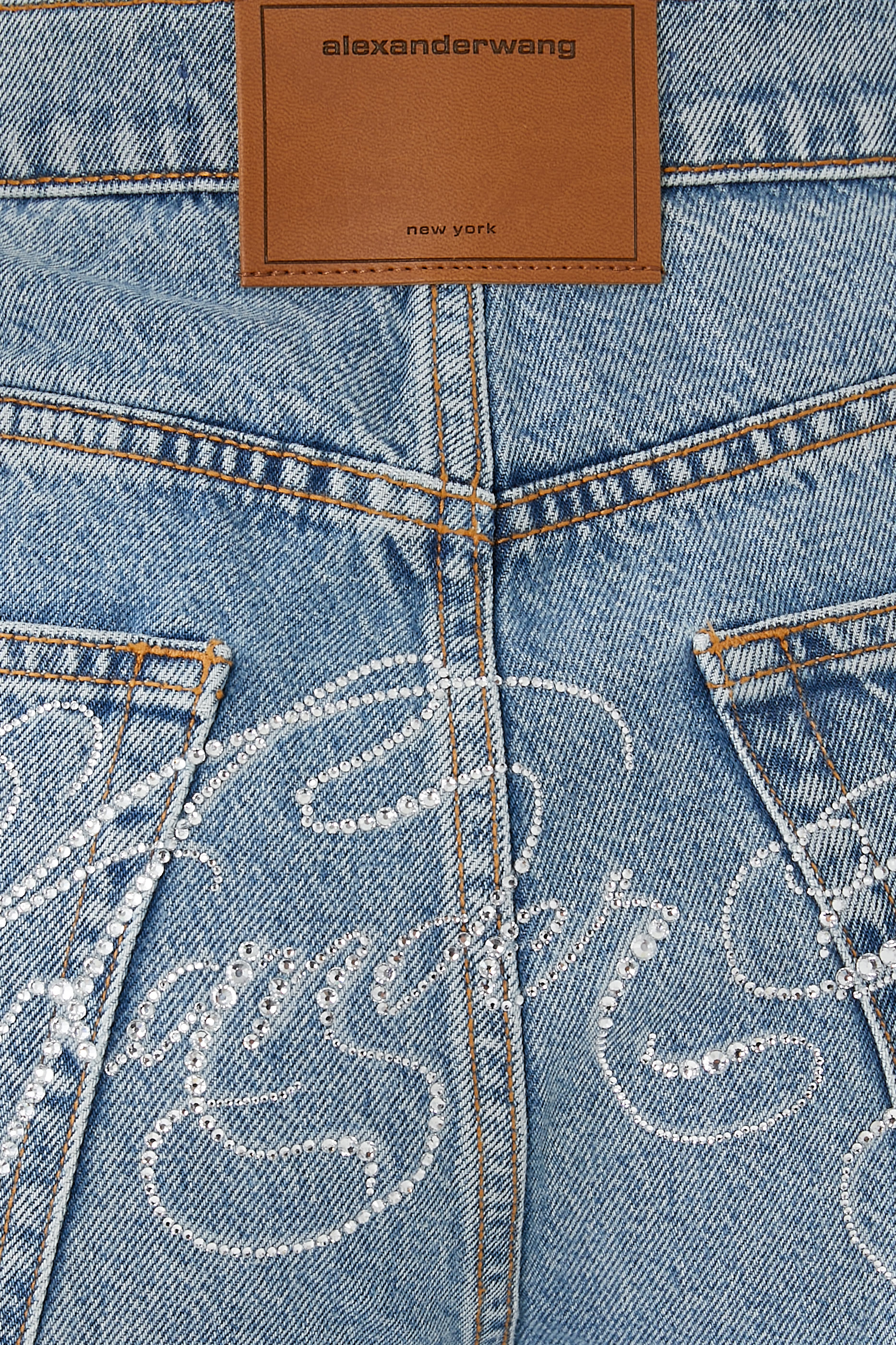 Oversized Rounded Jeans in Crease Effect