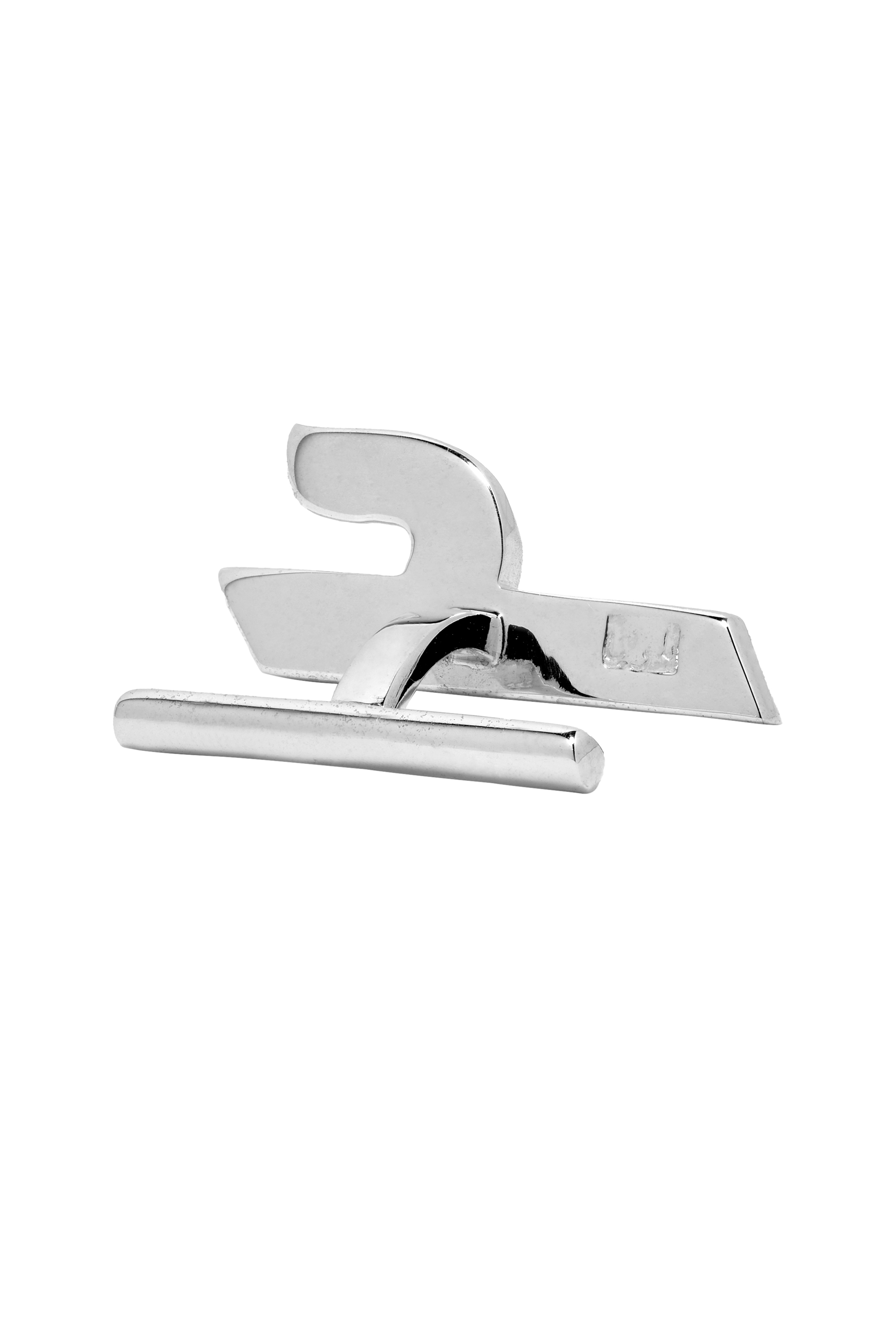 Arabic Letter 'Ein' Cufflink, Sterling Silver