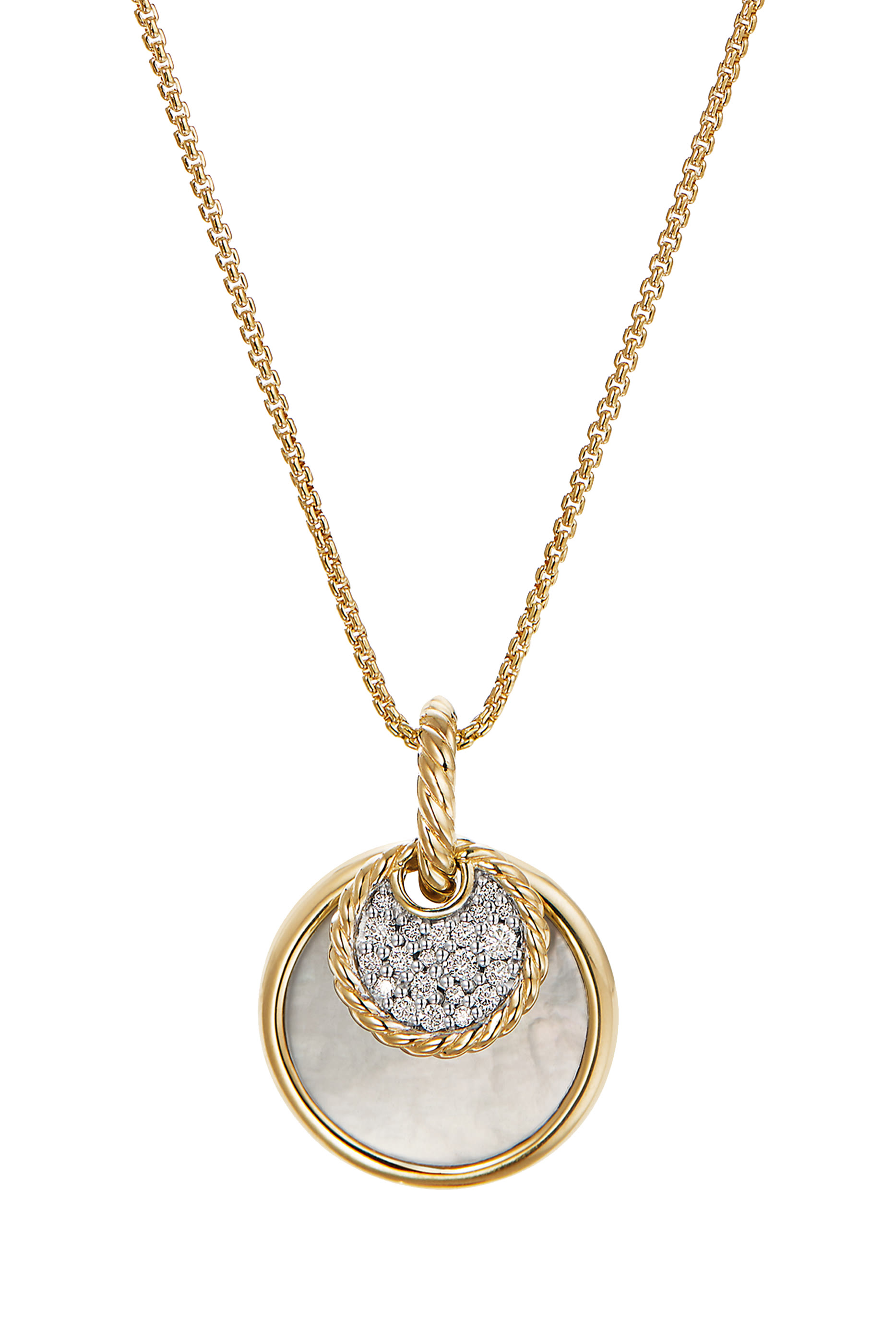 DY Elements&reg; Convertible Pendant Necklace, 18k Yellow Gold, Diamonds & Black Onyx