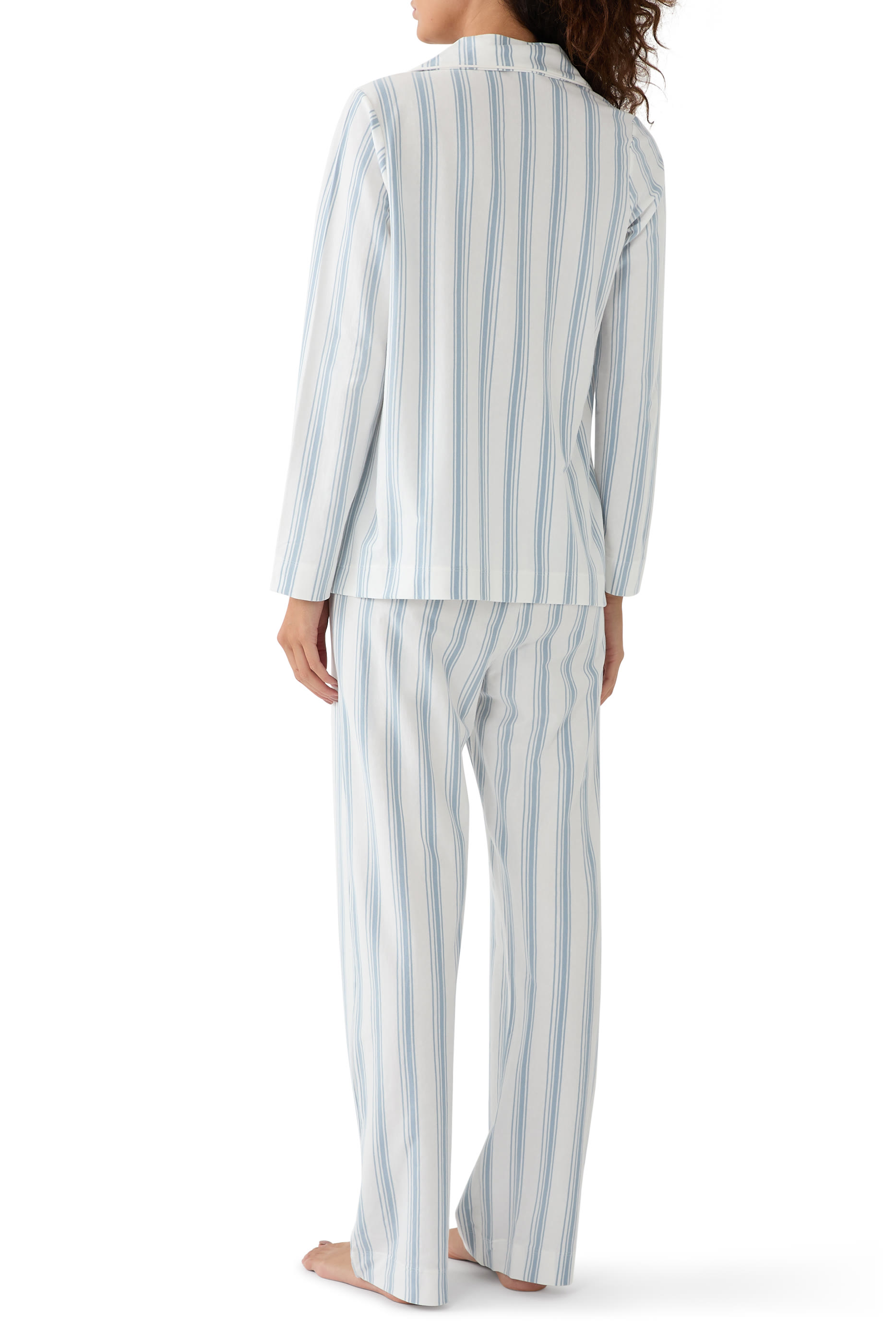Brushed Jersey Wide Stripe Pyjama Set