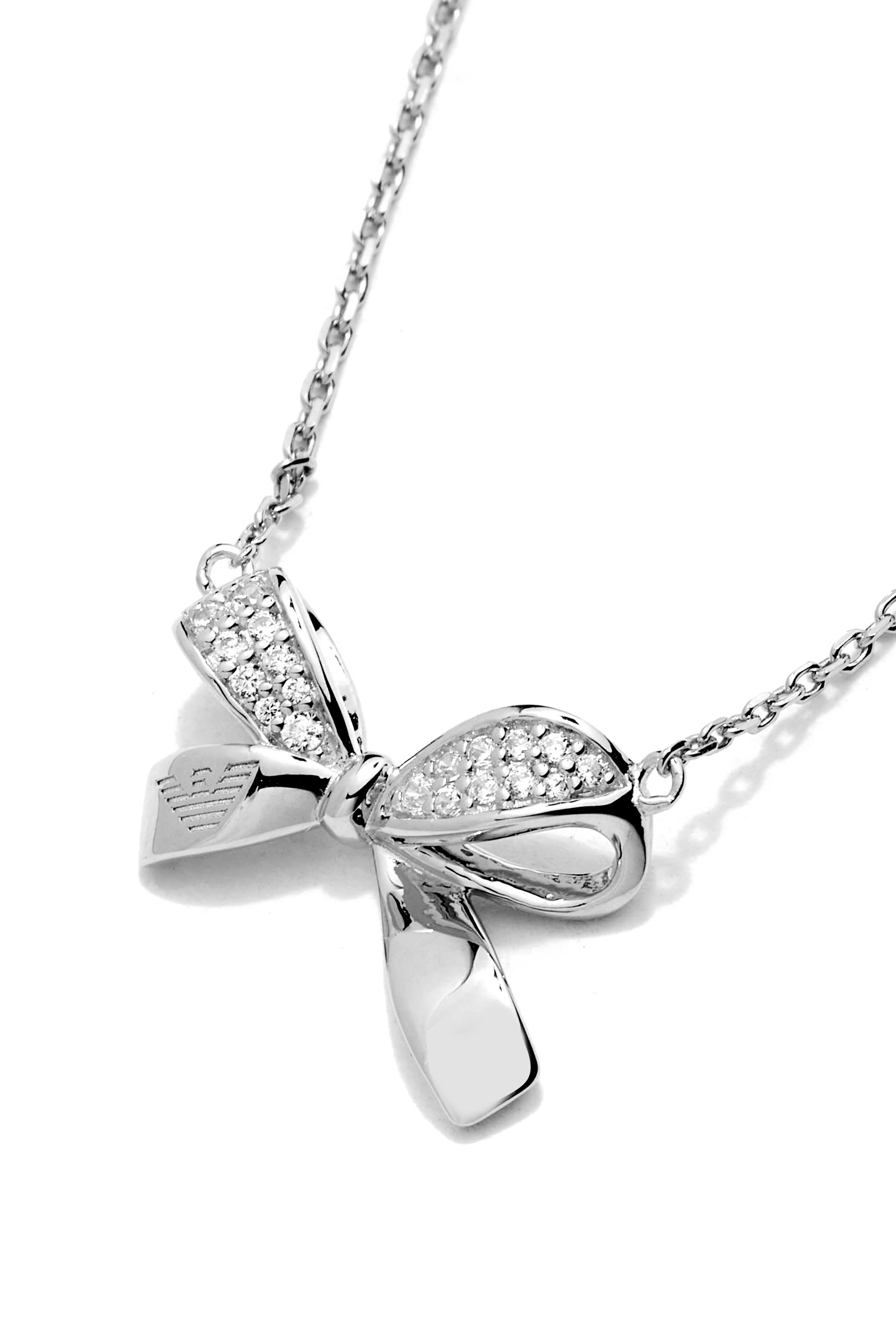 Sentimental Bow Pendant Necklace, Sterling Silver