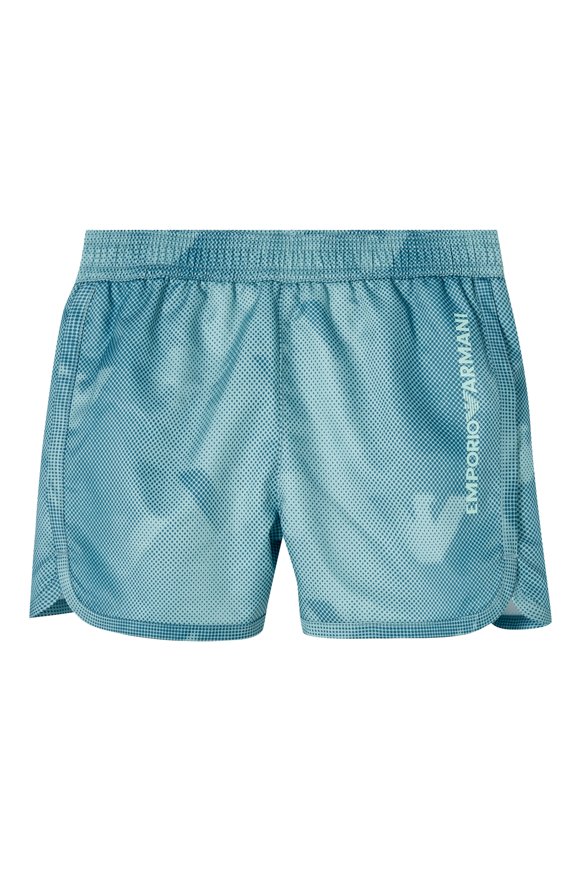 Kids All-Over Eagle Logo Nylon Swim Trunks