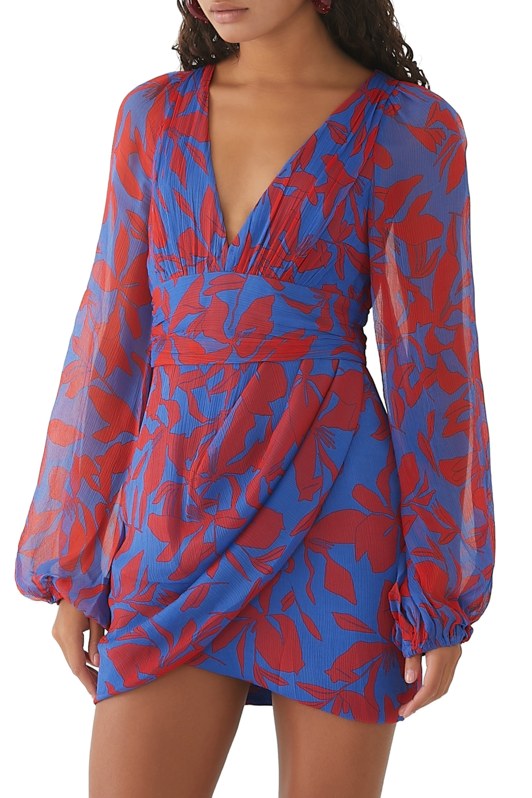 Flore Plunge Mini Dress