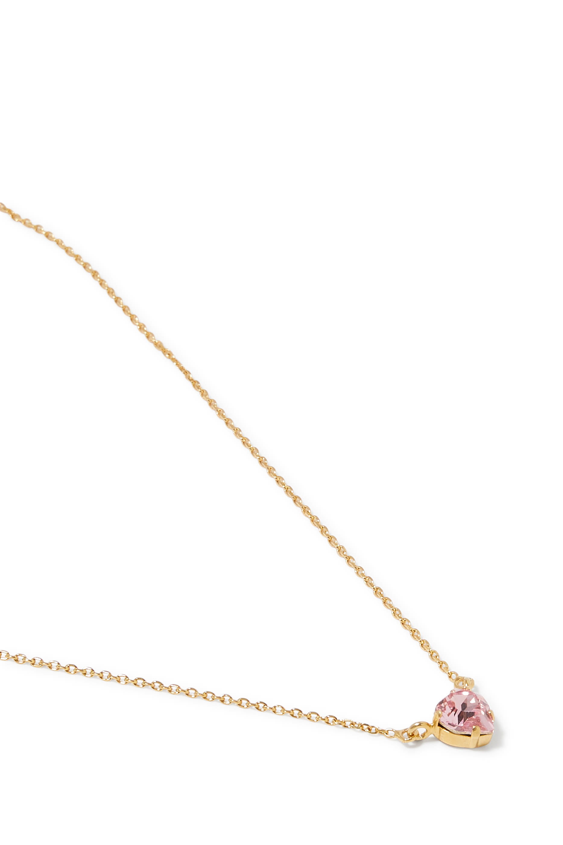 Valentina Heart Necklace,  18K Gold Plated Raw Brass