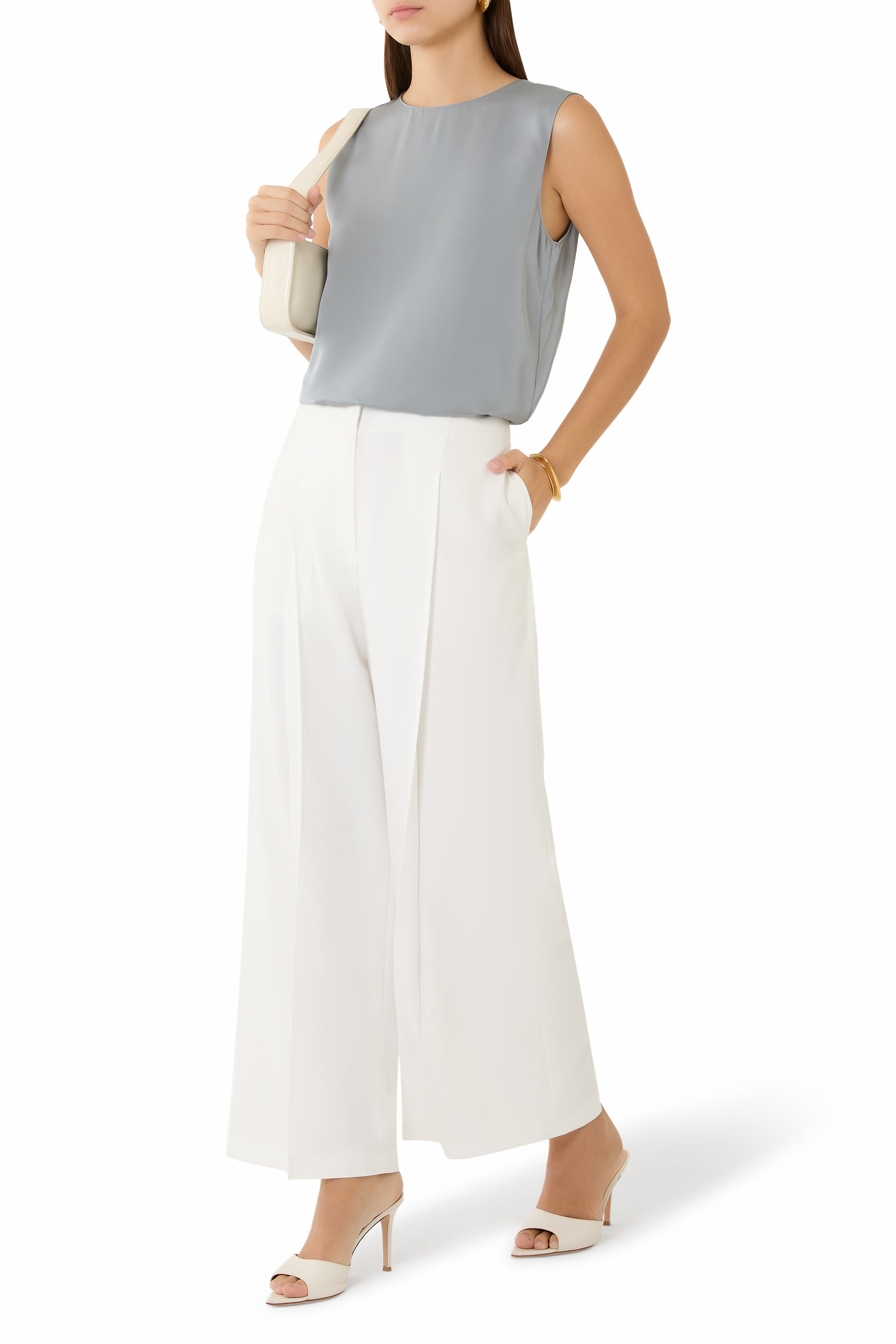 Shell Top in Silk Georgette