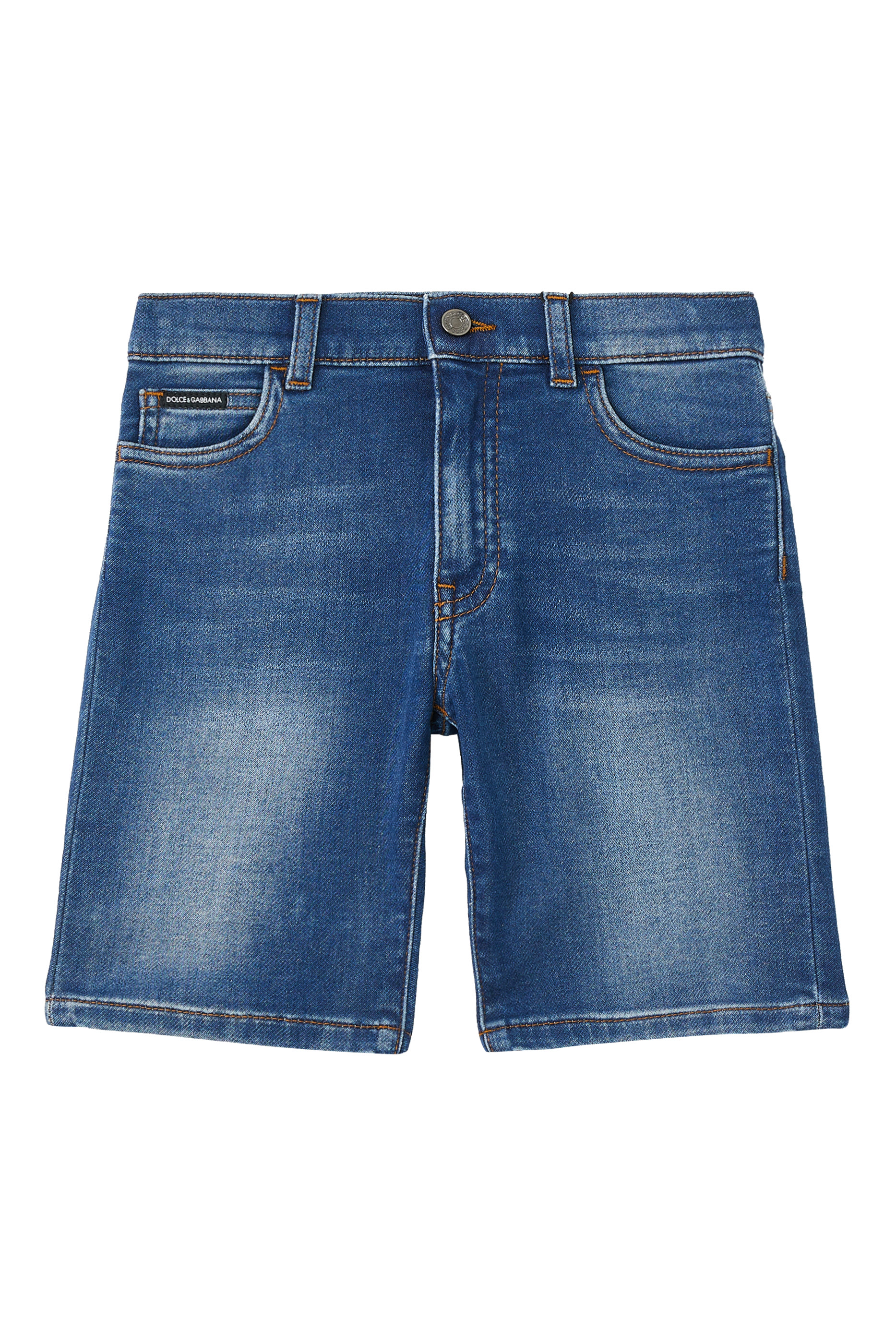 Kids Logo Plaque Denim Shorts
