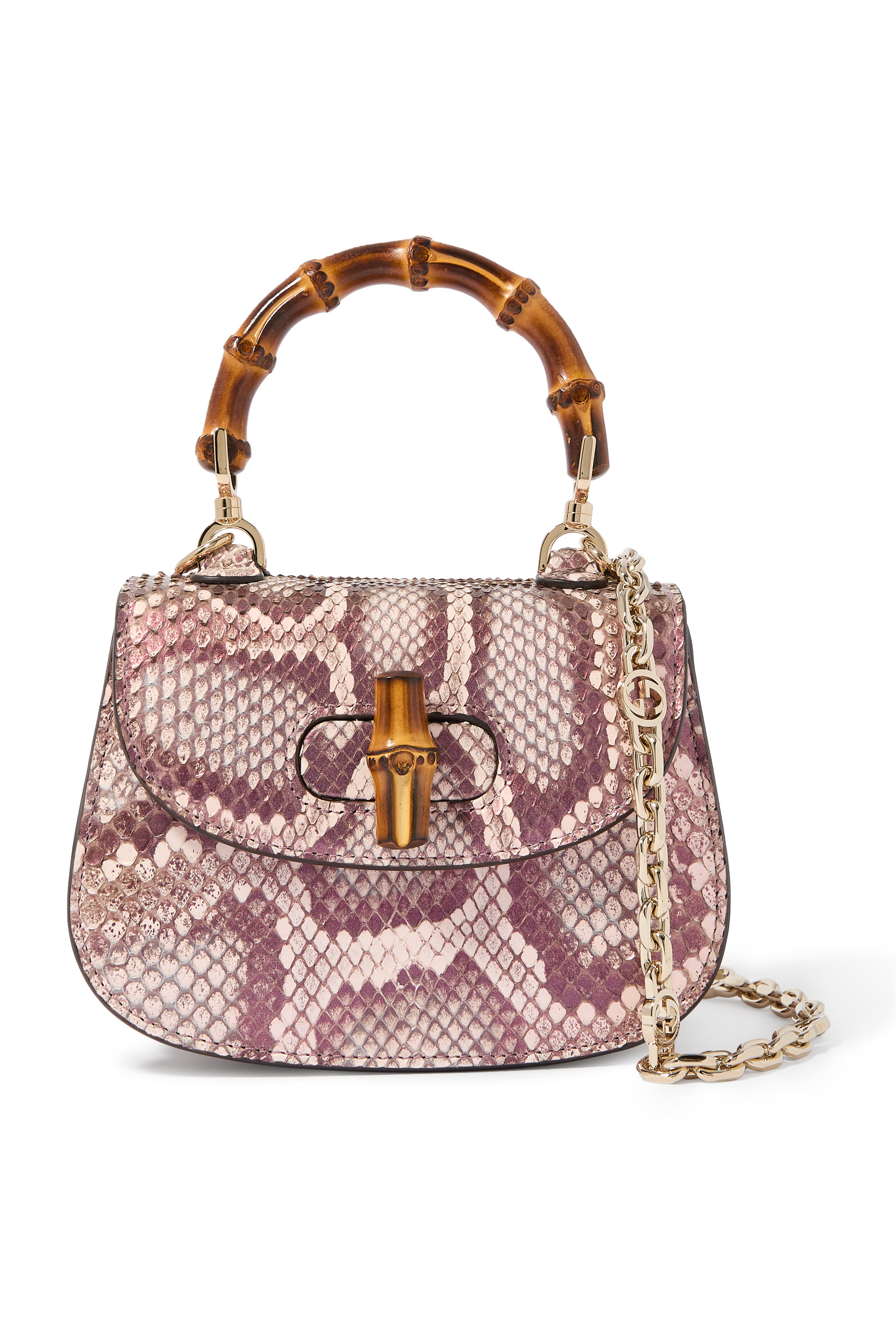 Bamboo 1947 Small Python Top Handle Bag
