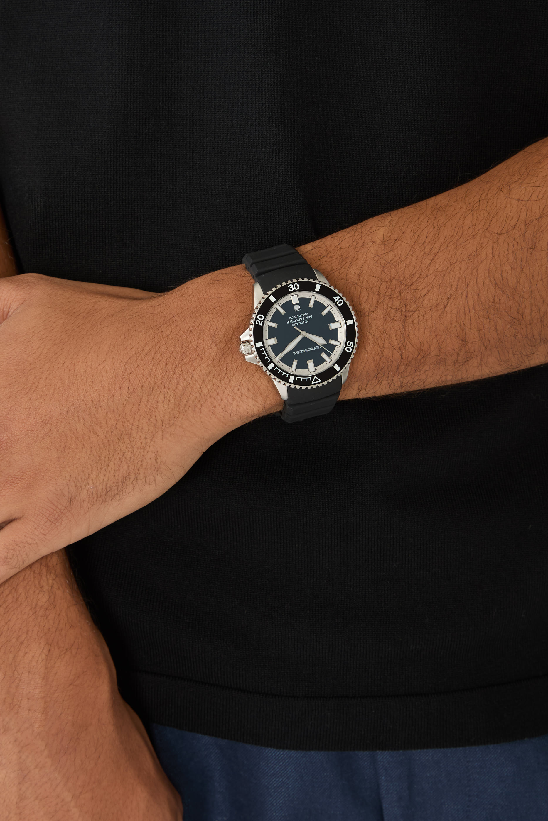 Sea Explorer Automatic Black Silicone Watch