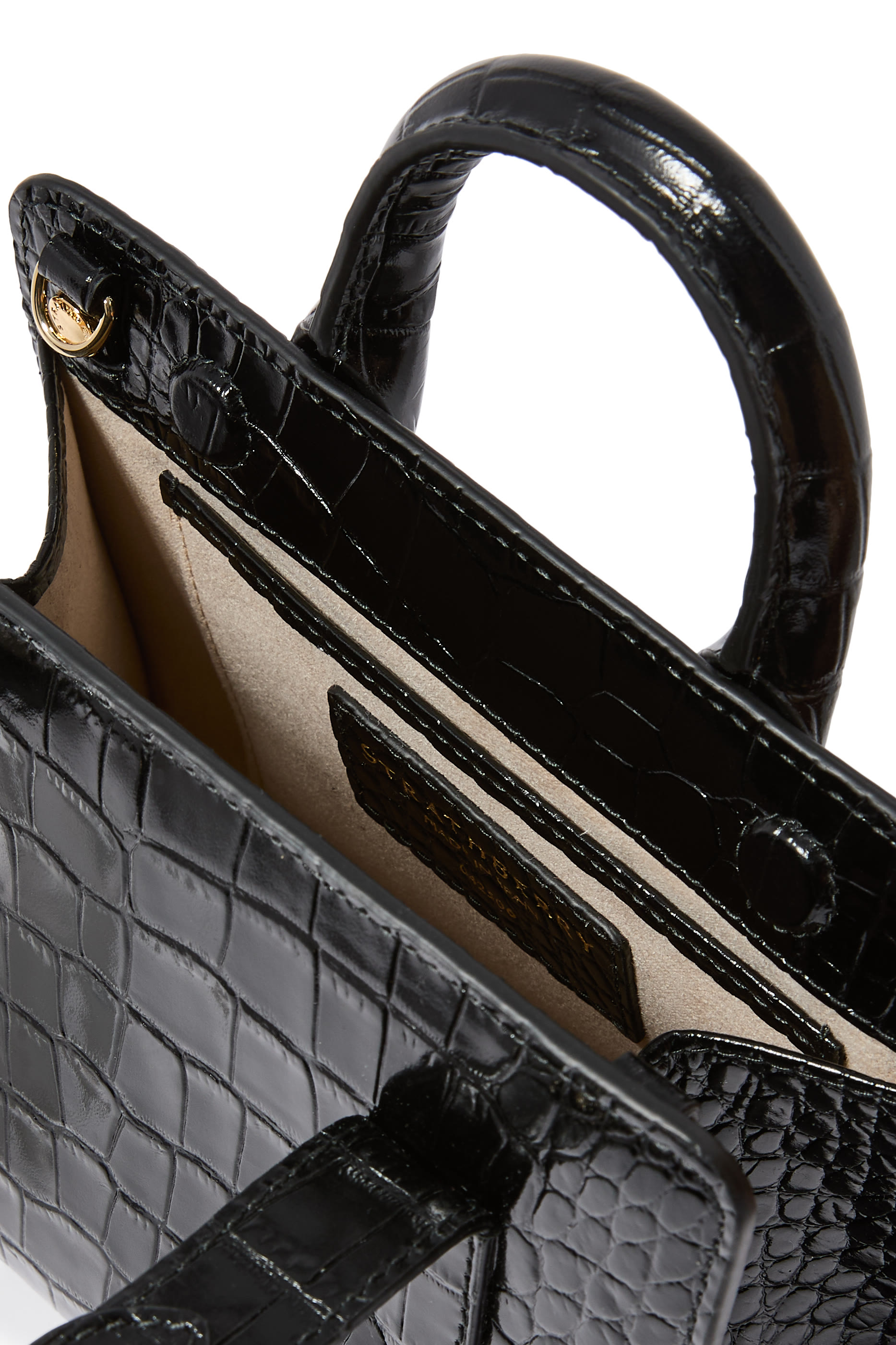 Nano Tote Croc-Embossed Top Handle Bag