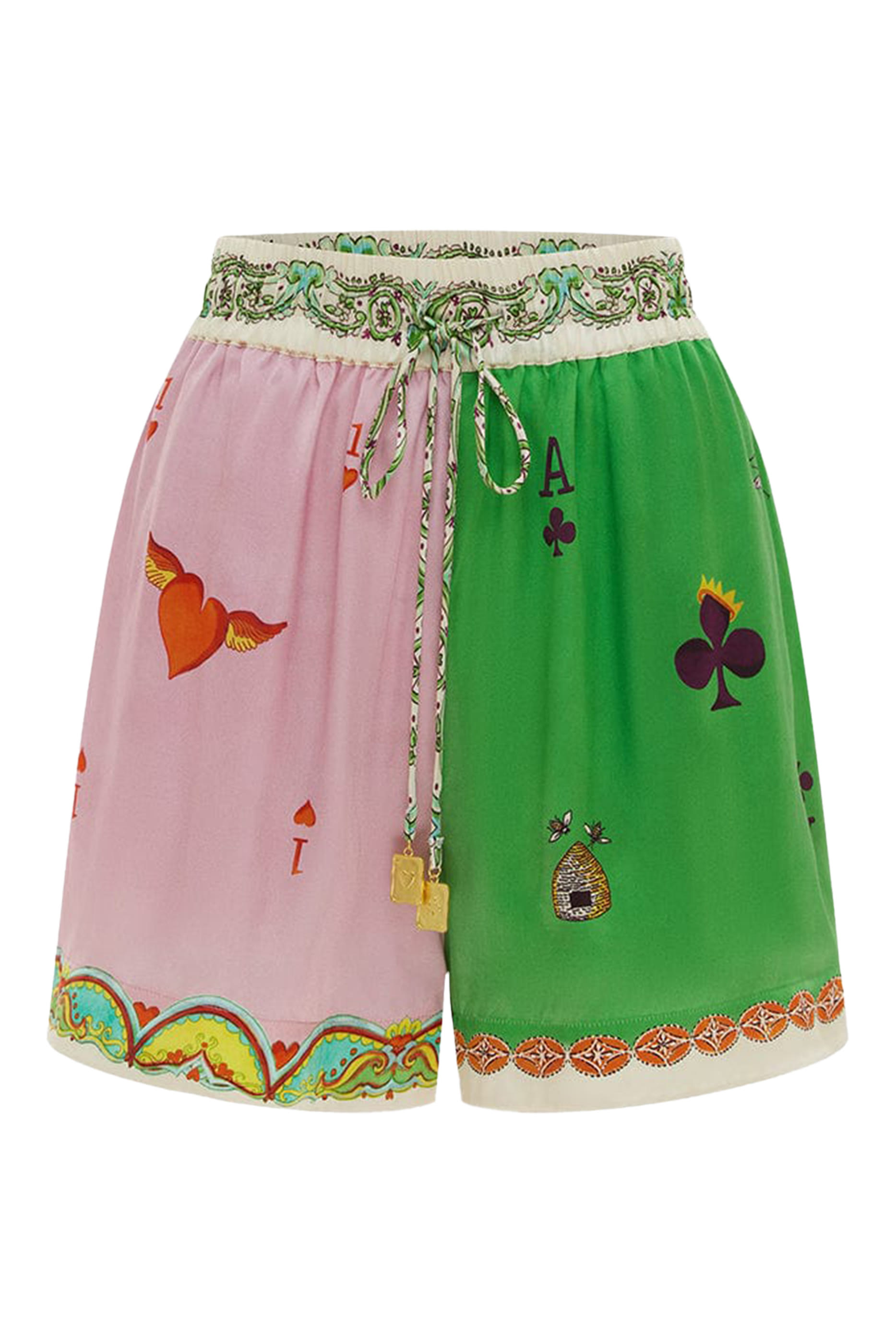 Rummy Printed Silk Shorts