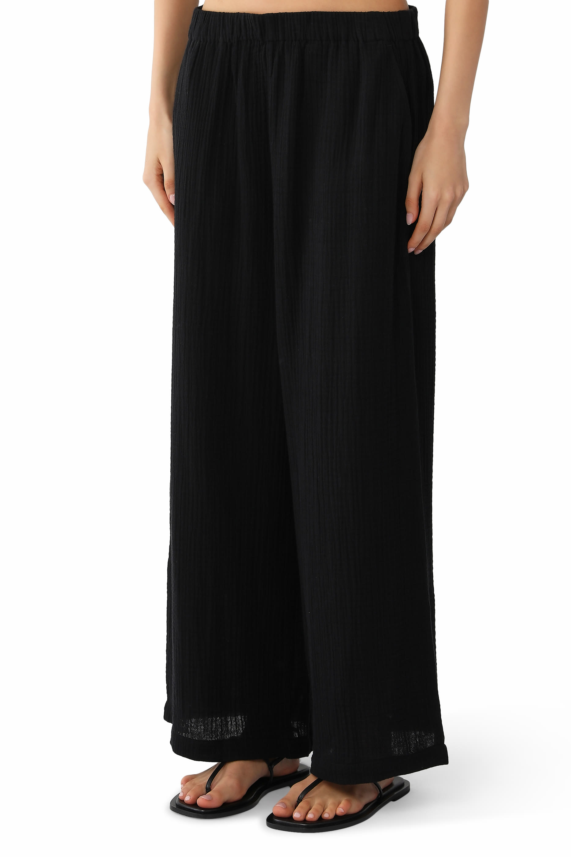 Doubleweave Wide-Leg Pants