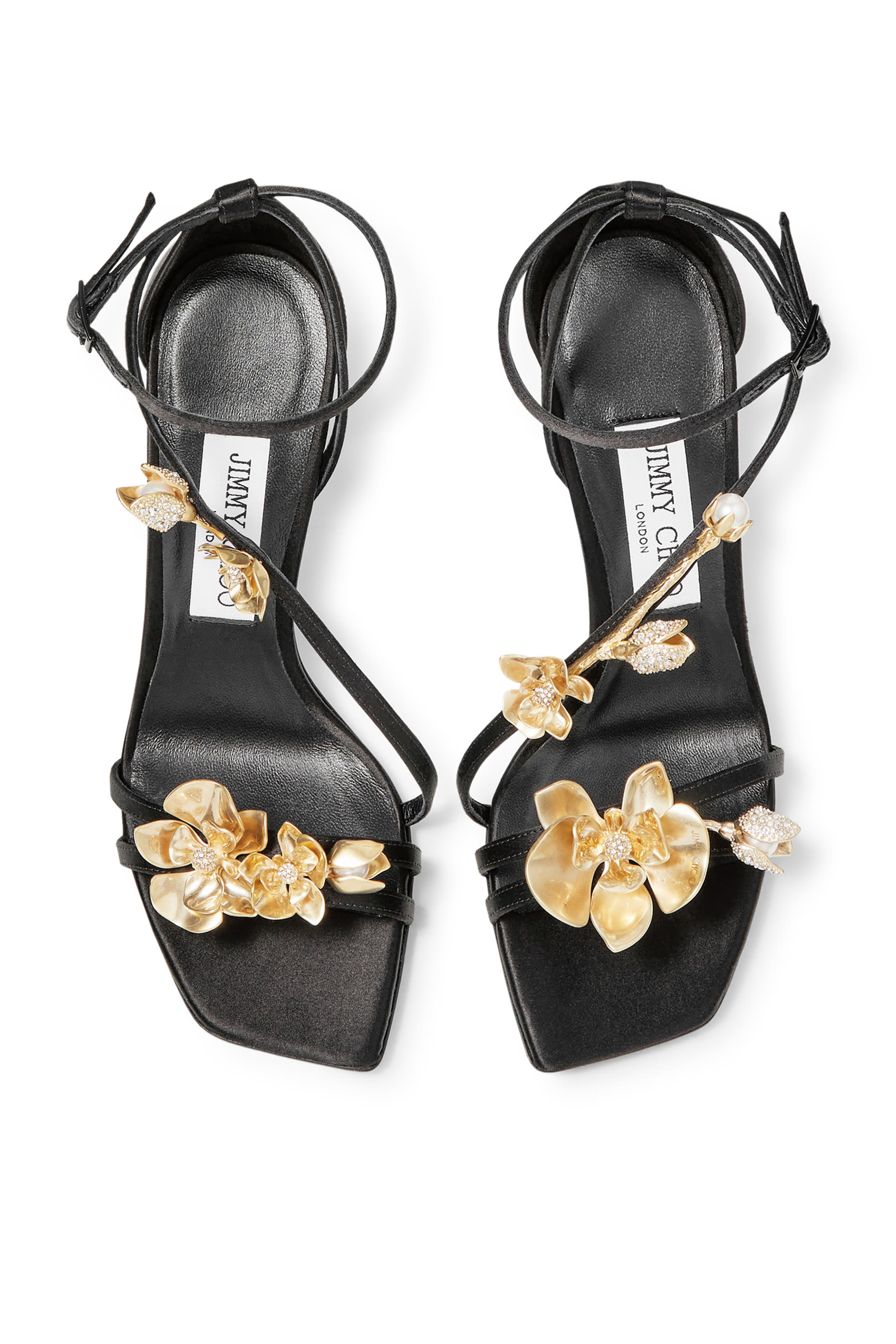 Zea 95 Floral Appliqué Sandals