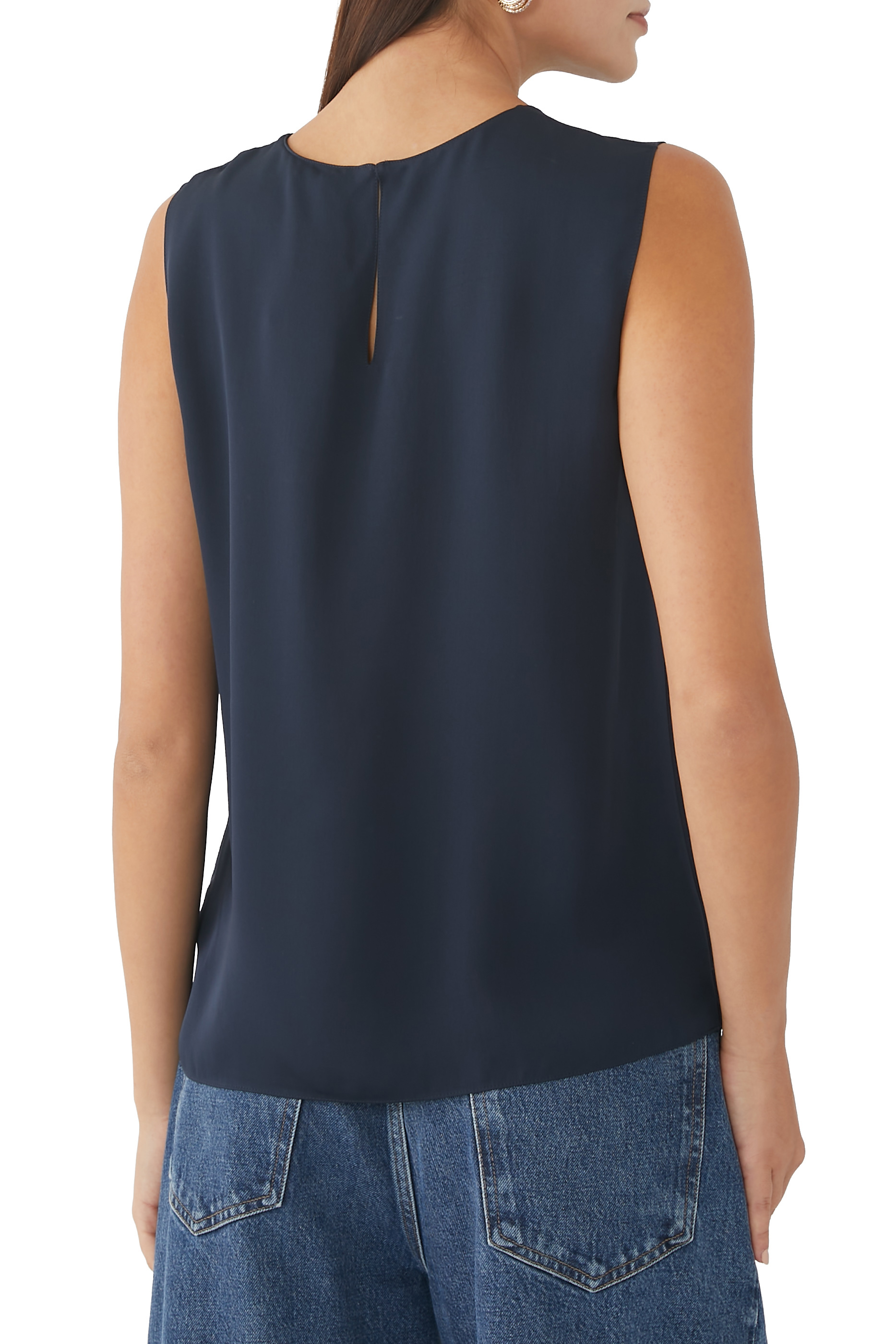 Shell Top in Silk Georgette