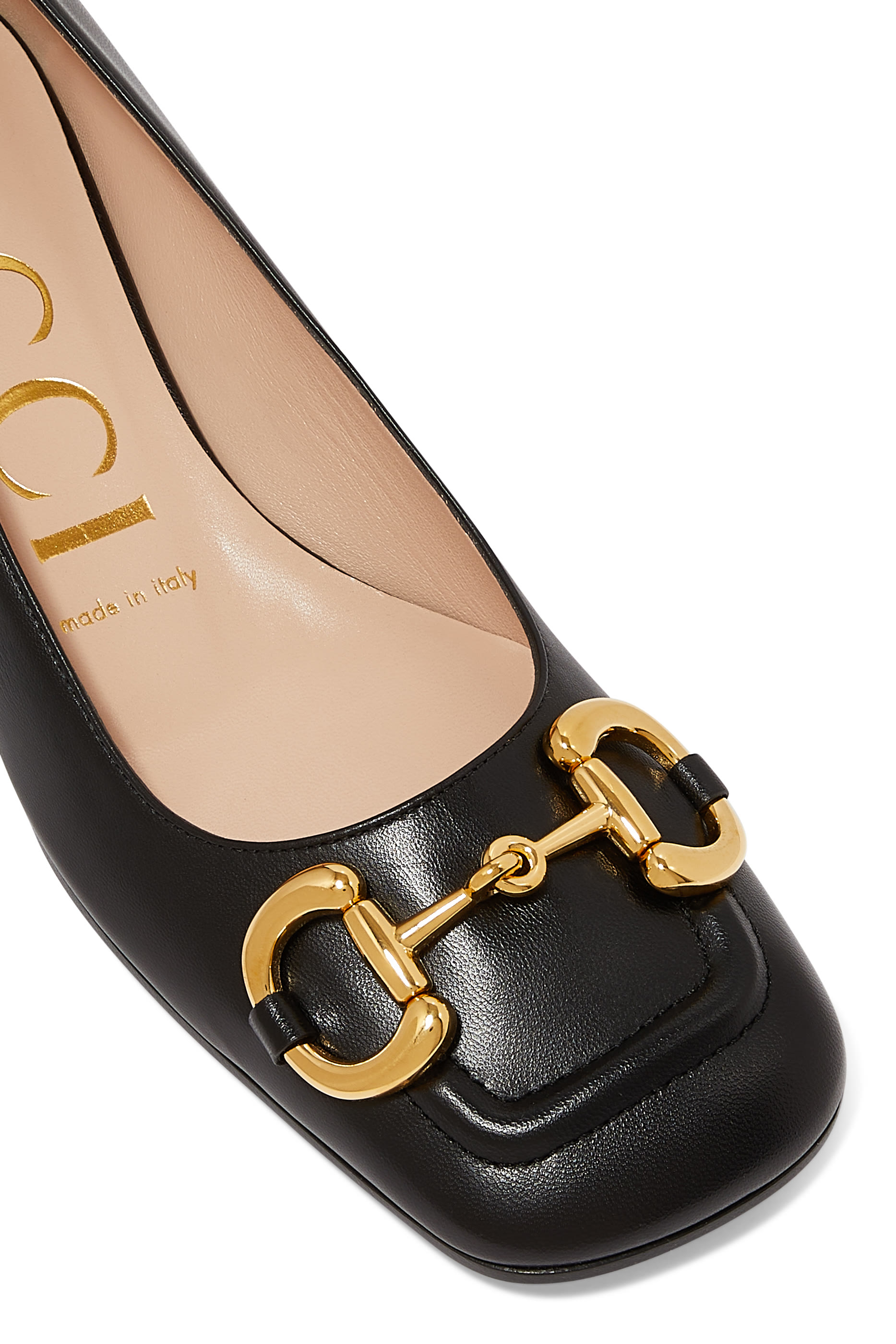 Horsebit Leather Pumps