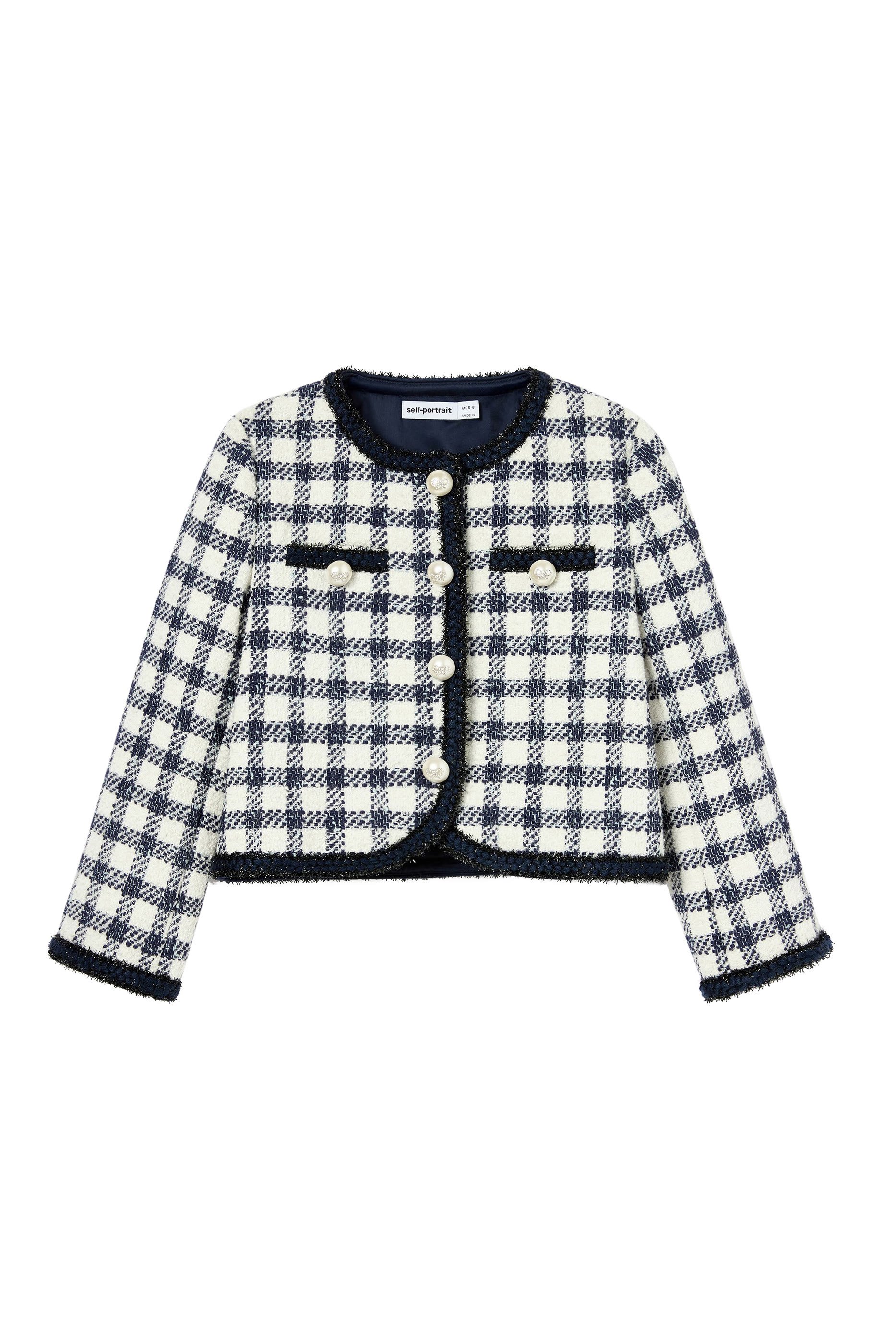 Kids Check Bouclé Jacket 