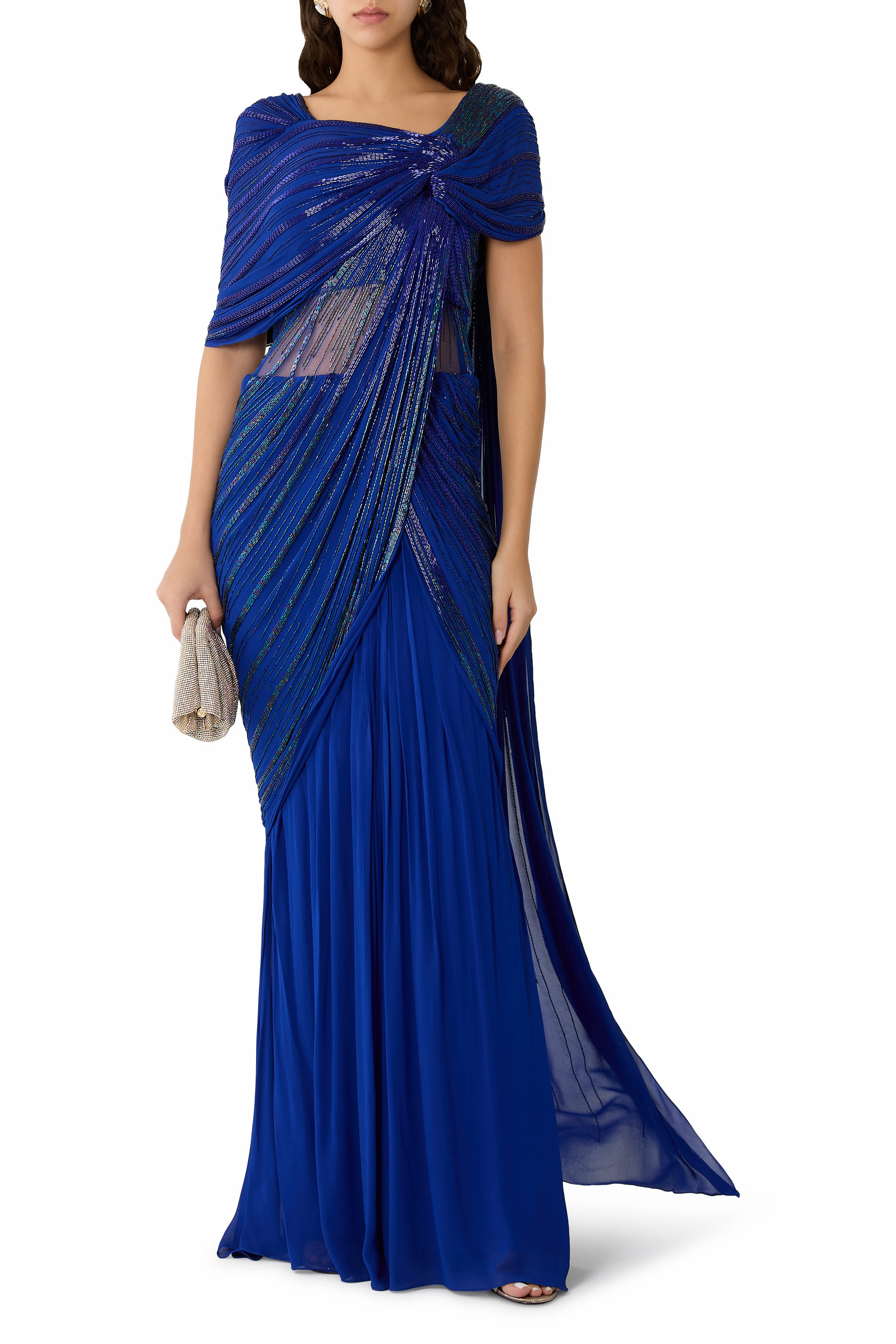 Sculpted Saree Gown