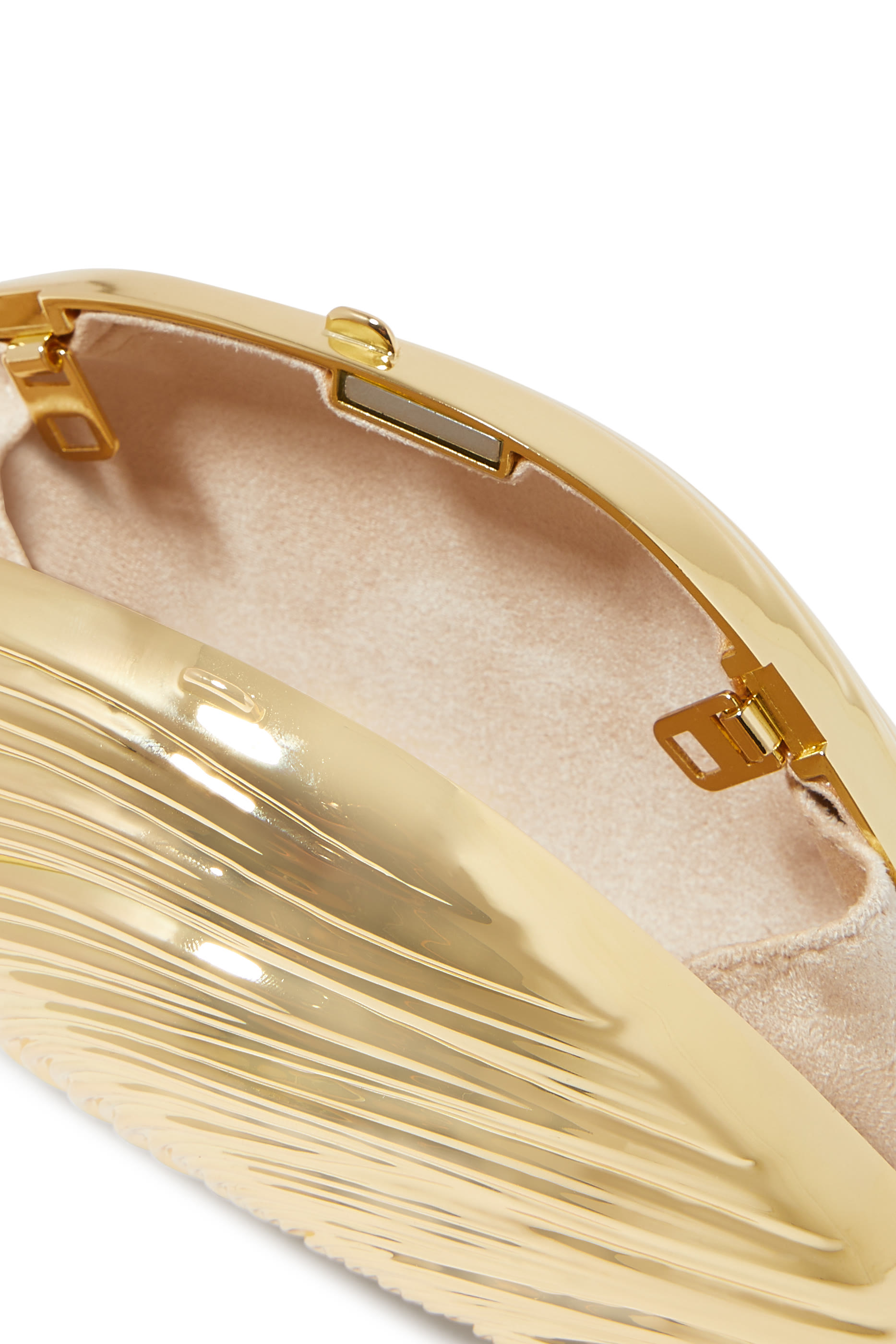 Bridget Mini Metal Oyster Shell Clutch