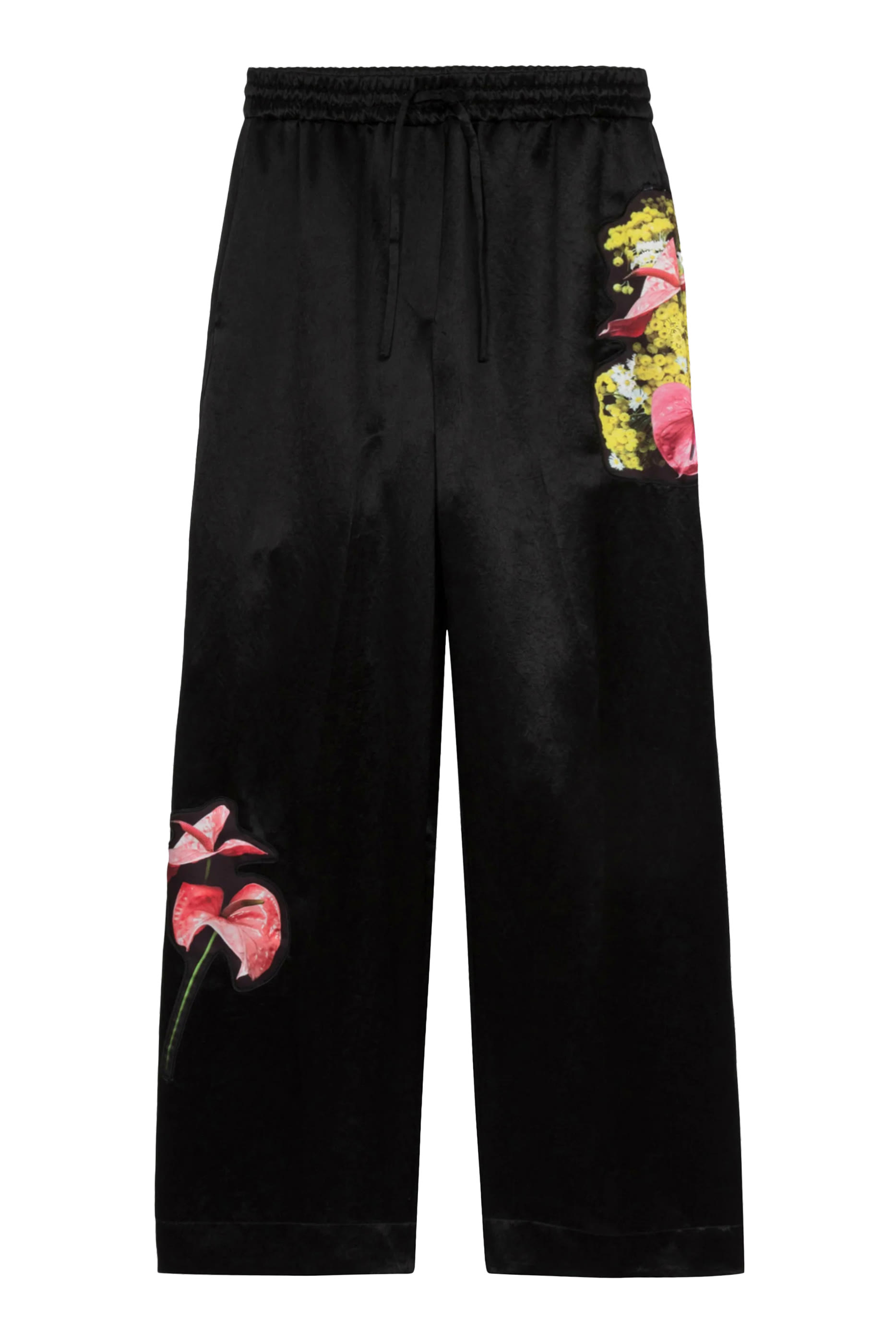 Floral Bouquet Appliqu&eacute; Pajama Trousers