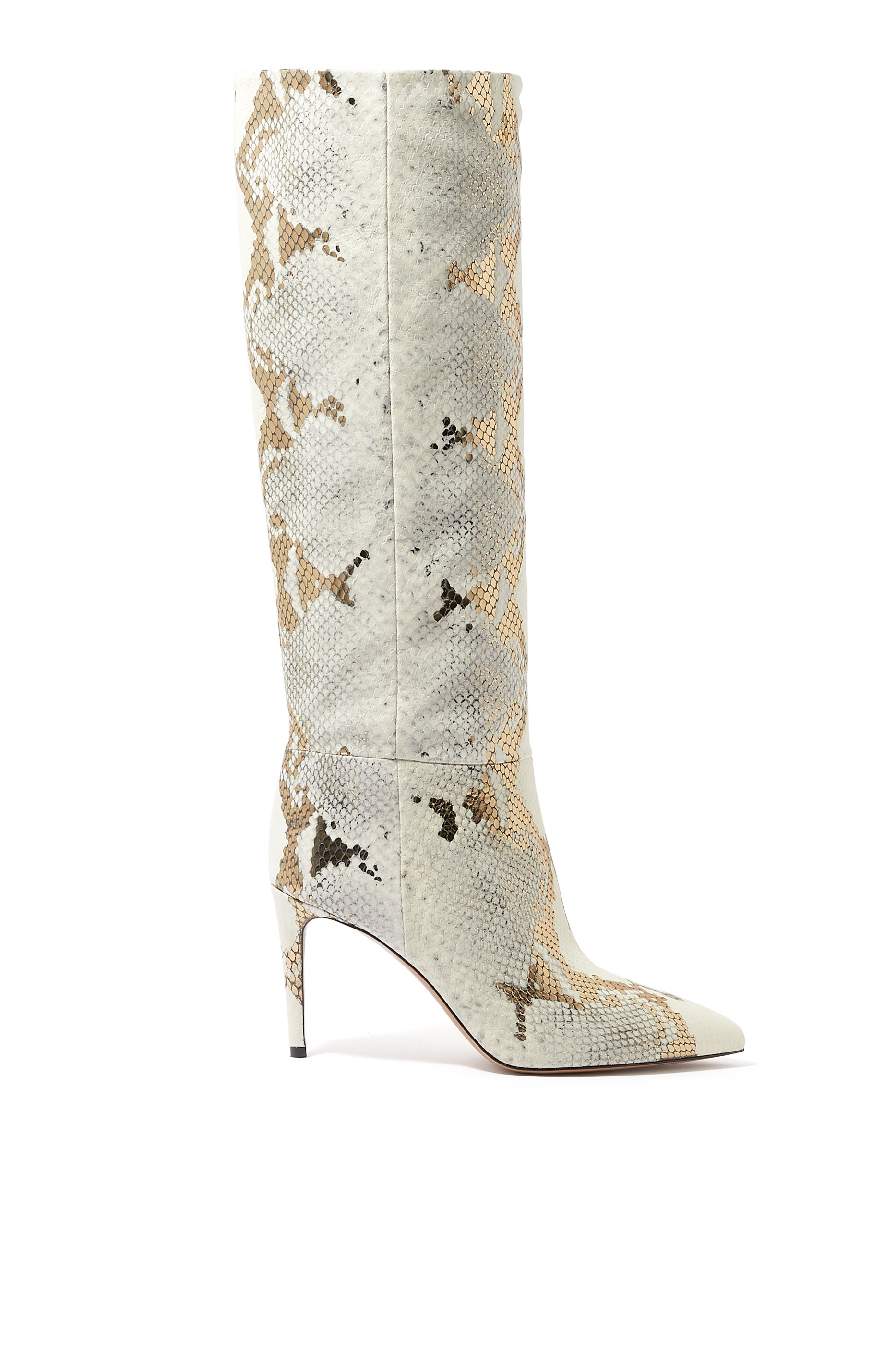 Leather Python 85 Knee-High Boots