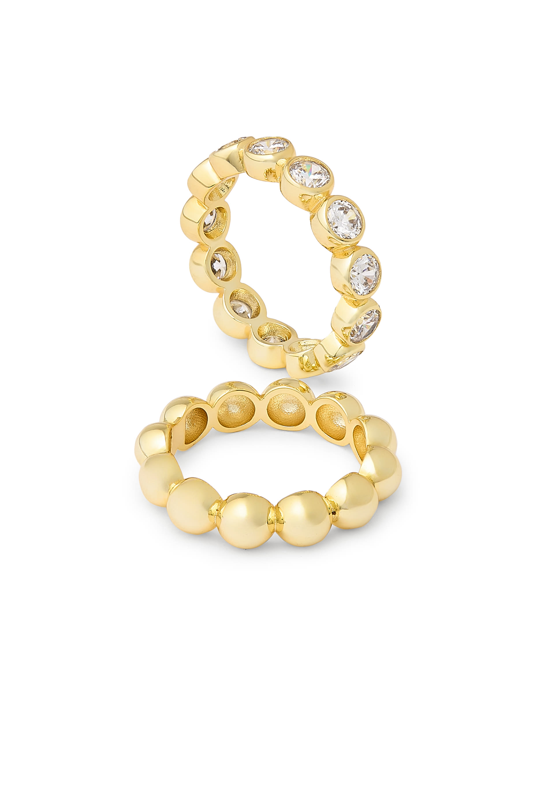 Bezel Vroom Ring Set