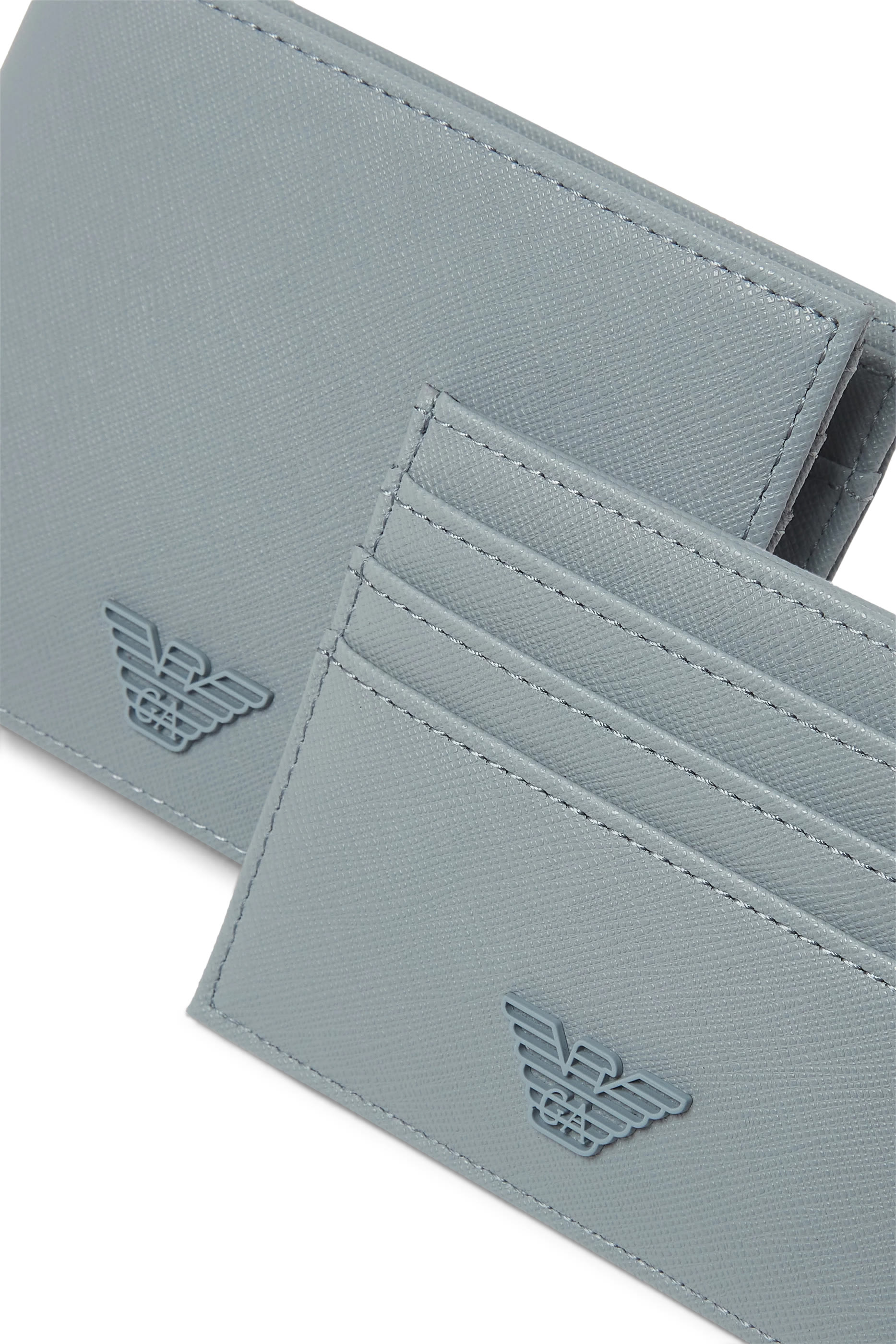 Regenerated Saffiano Leather Wallet & Card Holder Gift Set