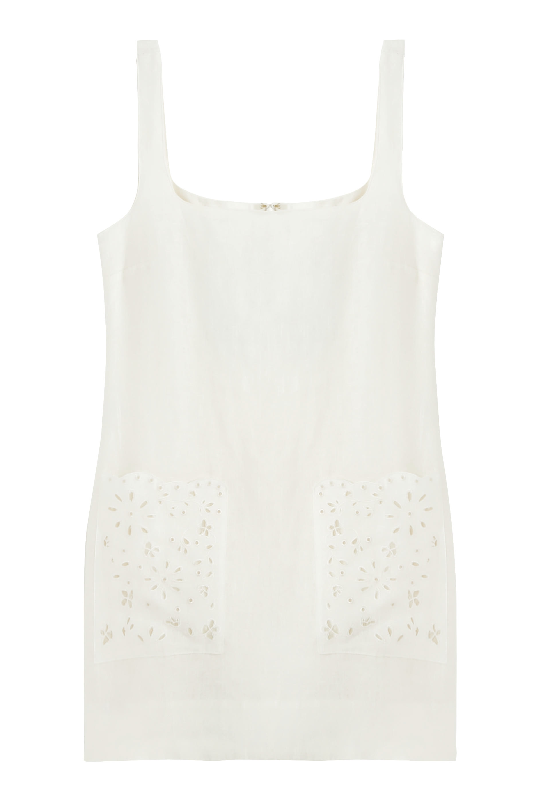 Embroidered Shift Mini Dress