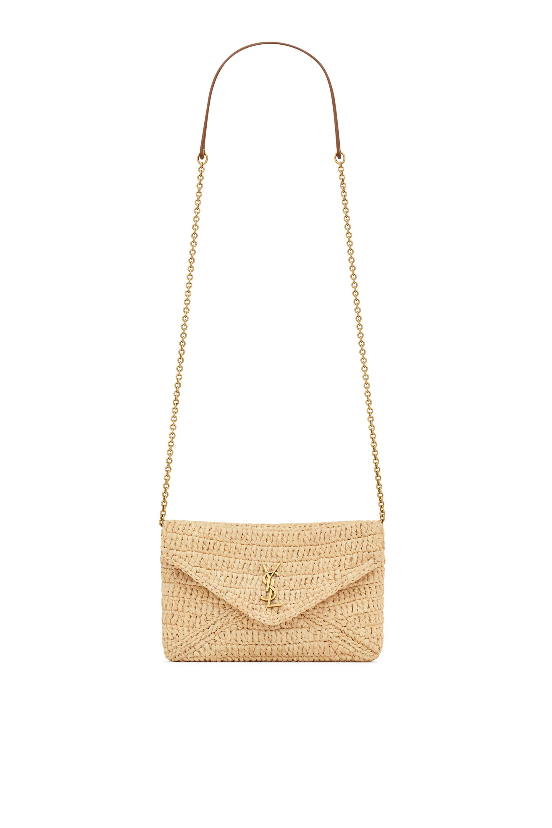 Cassandre Small Chain Pouch in Raffia