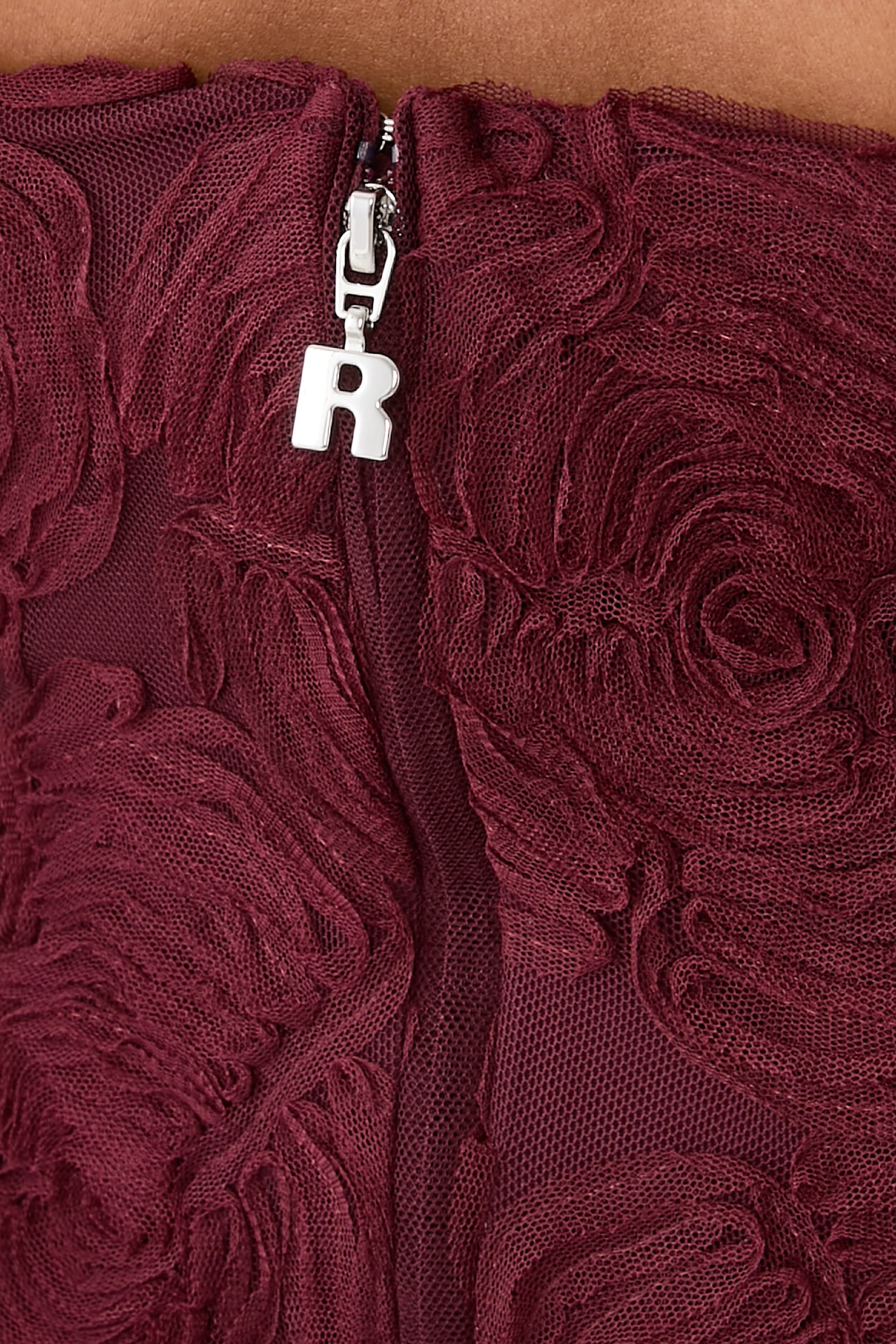 Flower Mesh Flounce Dress