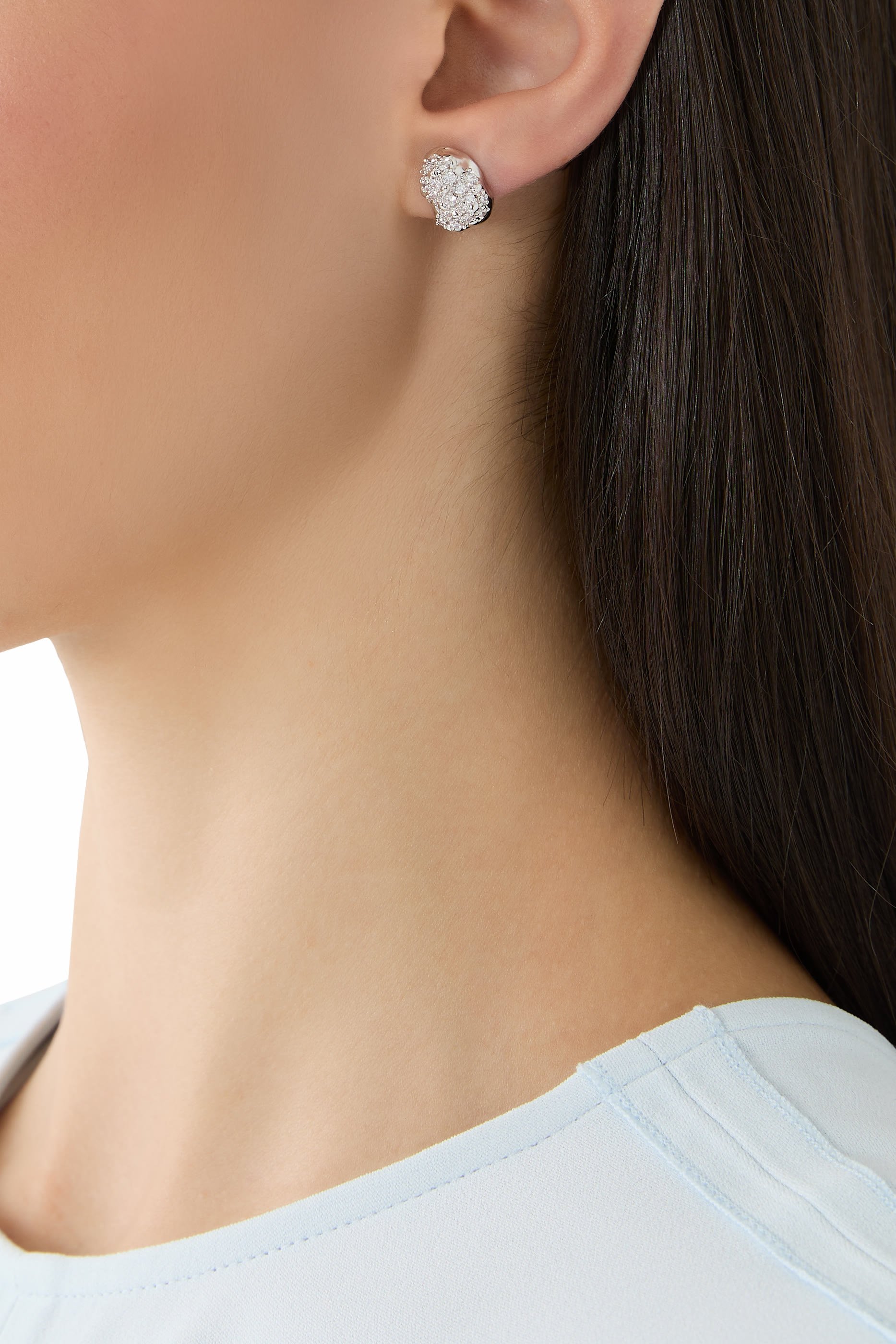 Eva Stud Earrings, Sterling Silver