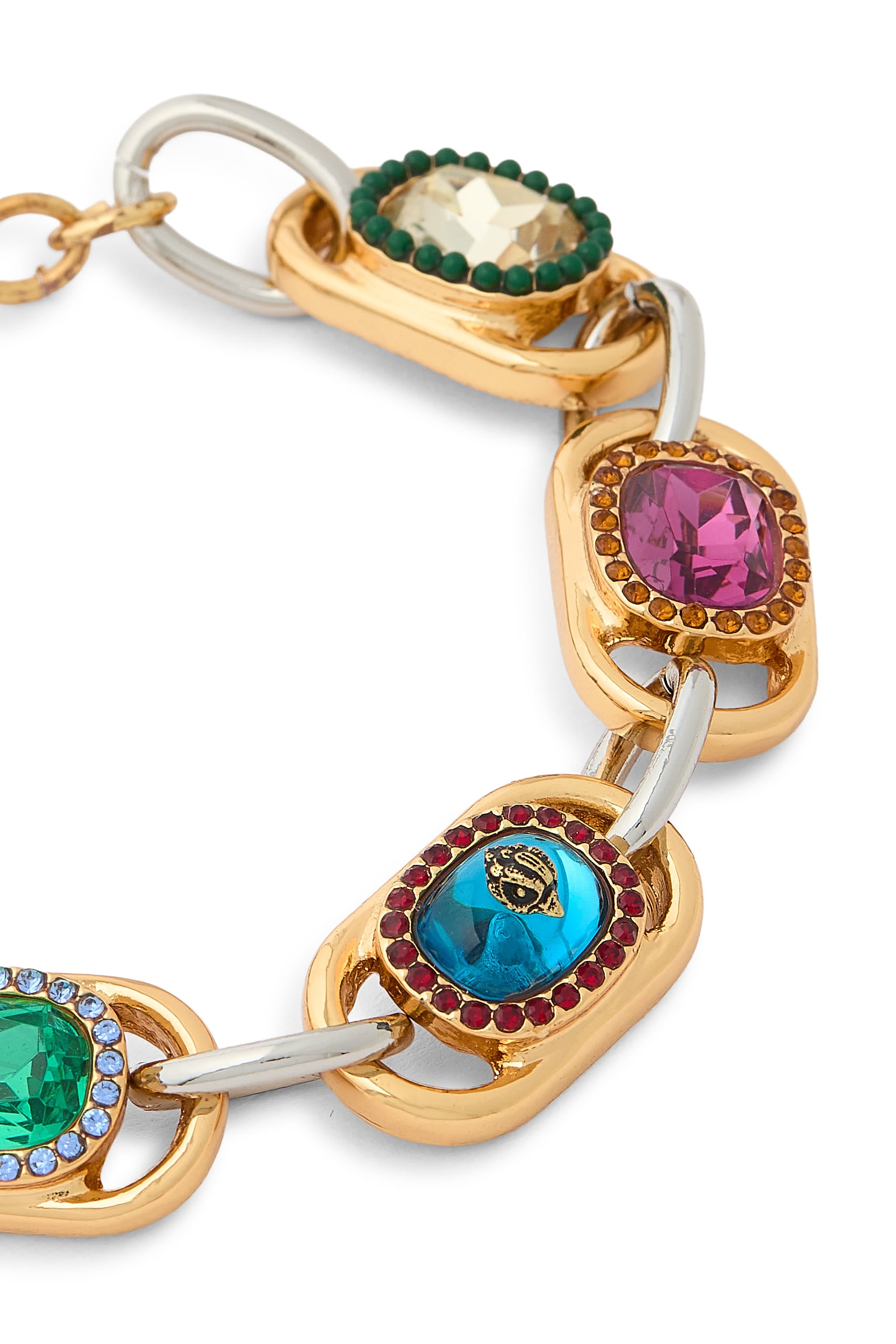 Sloane Large Bracelet, Brass & Gem Charms