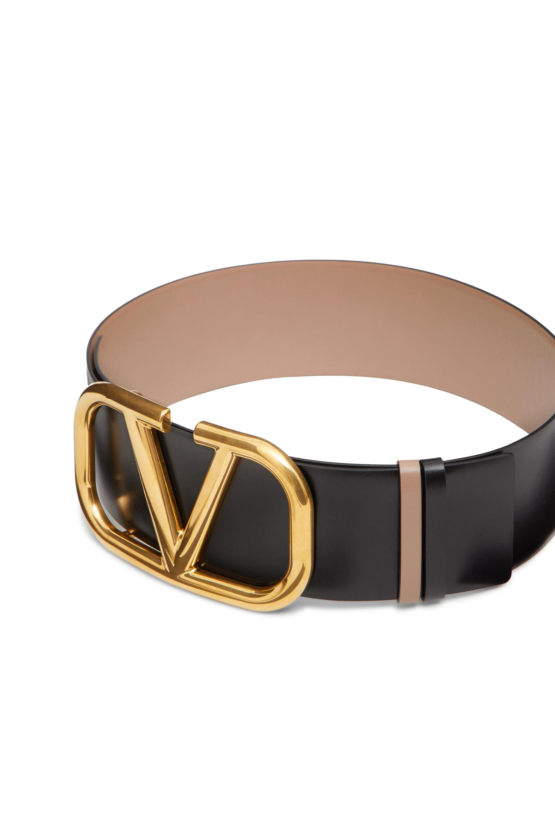  V Logo Buckle Belt