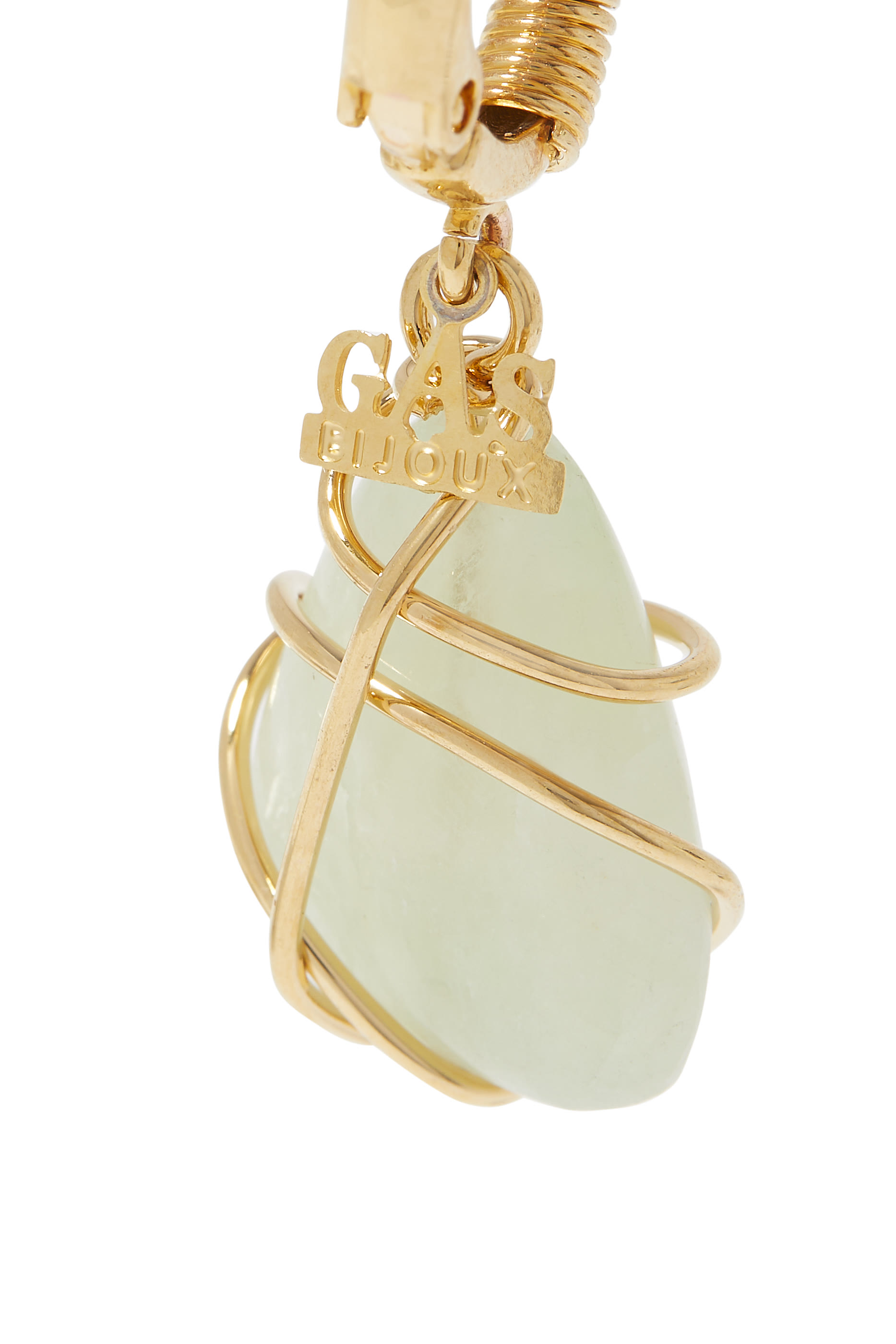 Tao Rainbow Earrings, Gold-Plated Brass & Amazonite