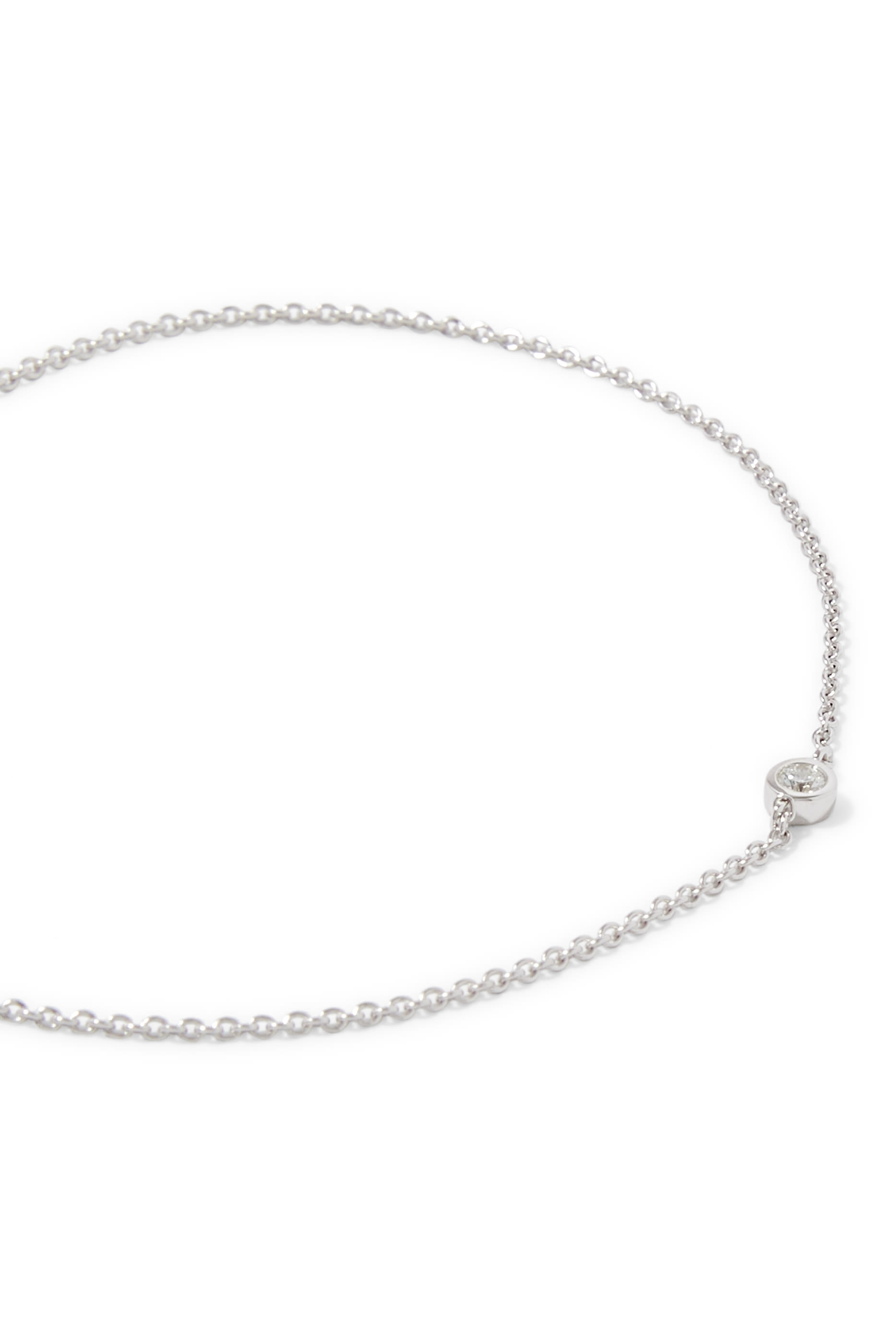 Fine Diamond Solitaire Bracelet, 14K White Gold & Diamond