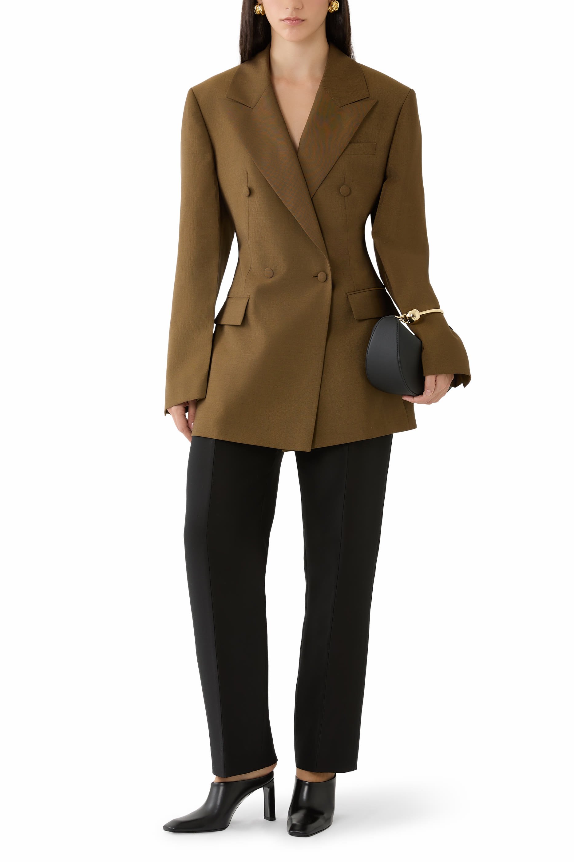  Double-Breasted Hourglass Blazer 