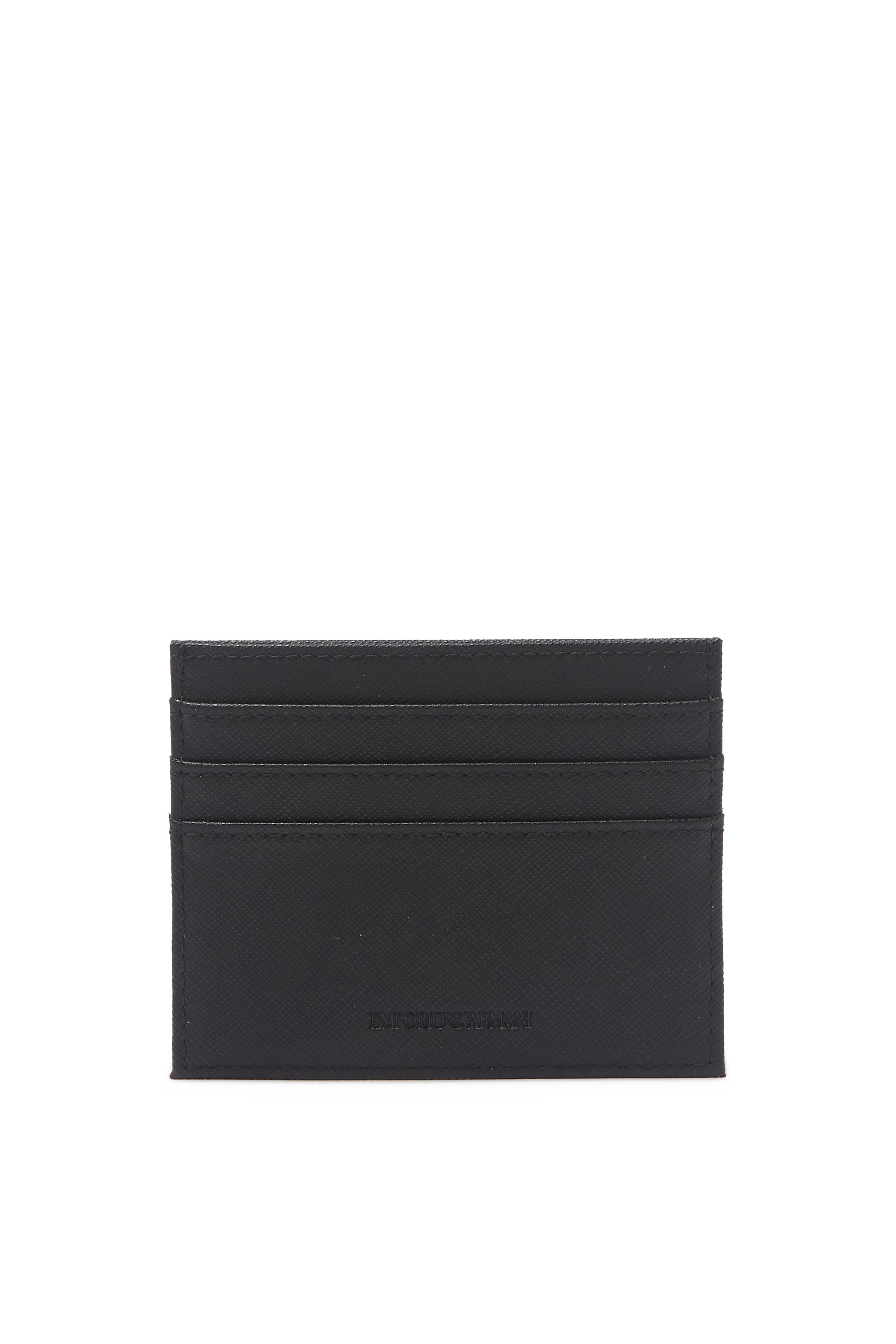 EA Text Logo Recycled Leather Card Holder