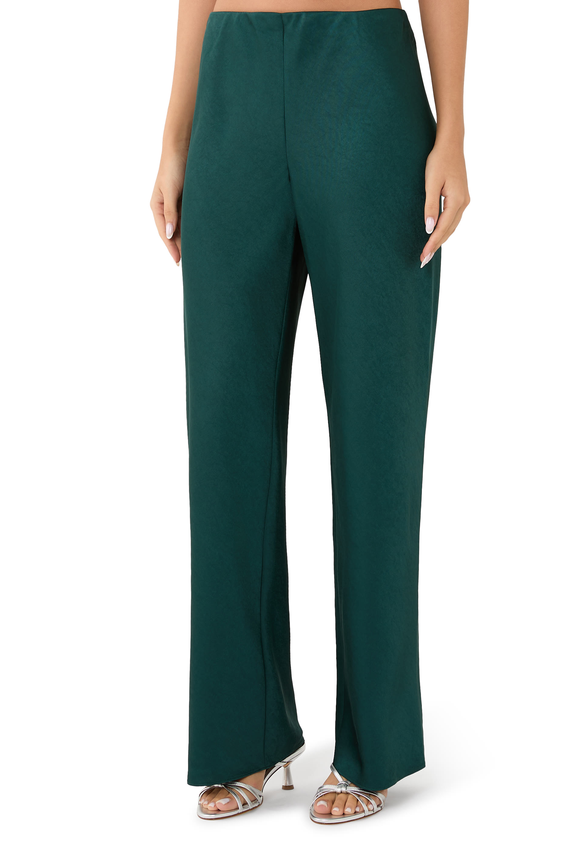 Fluid Satin Bias Pants