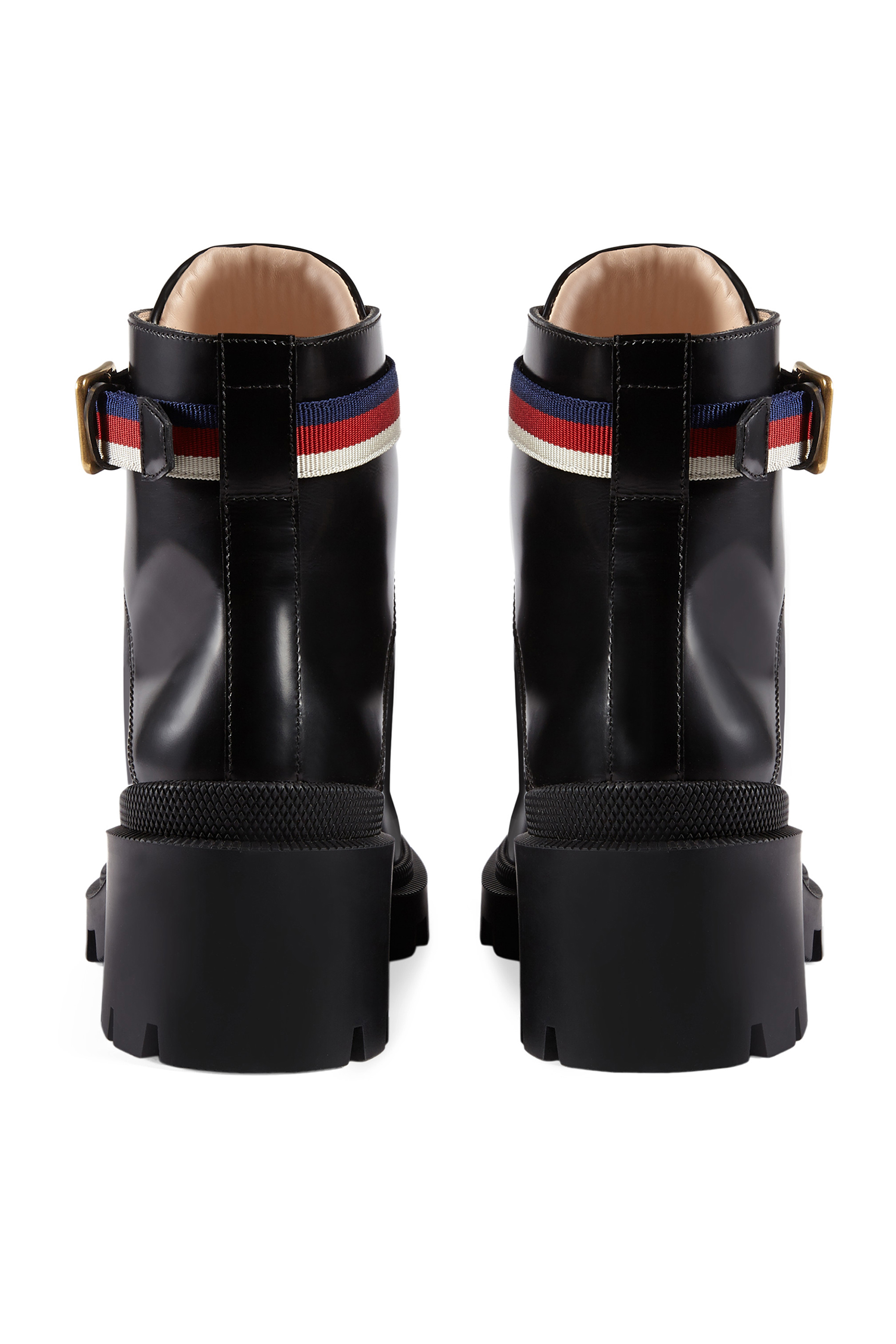 Leather Ankle Boots with Sylvie Web