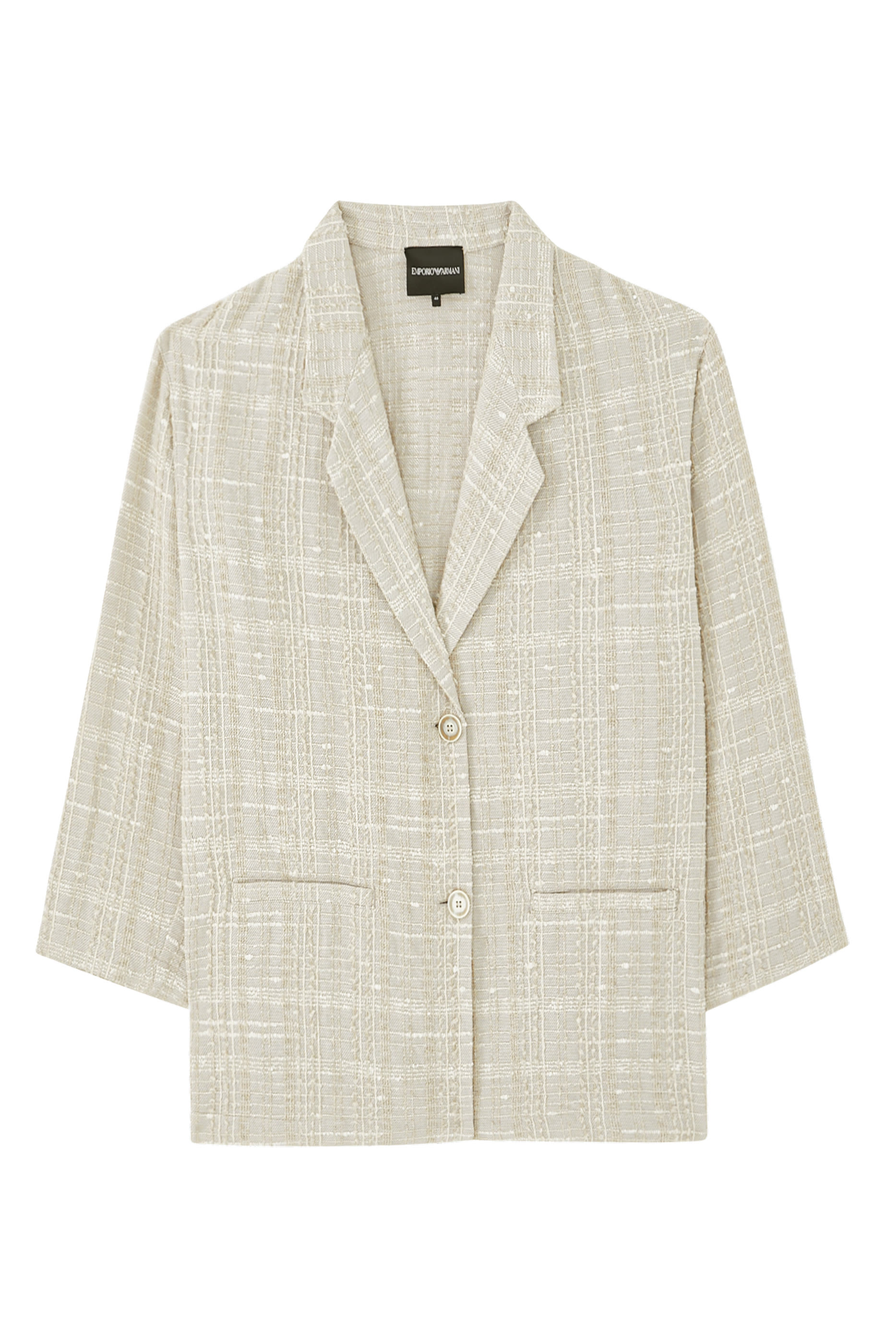 Tweed Check Effect Blazer