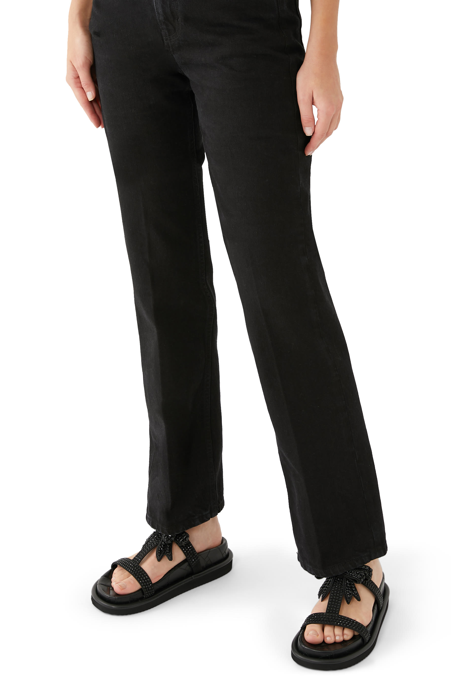 Orson Drench Crystal Bow Sandals