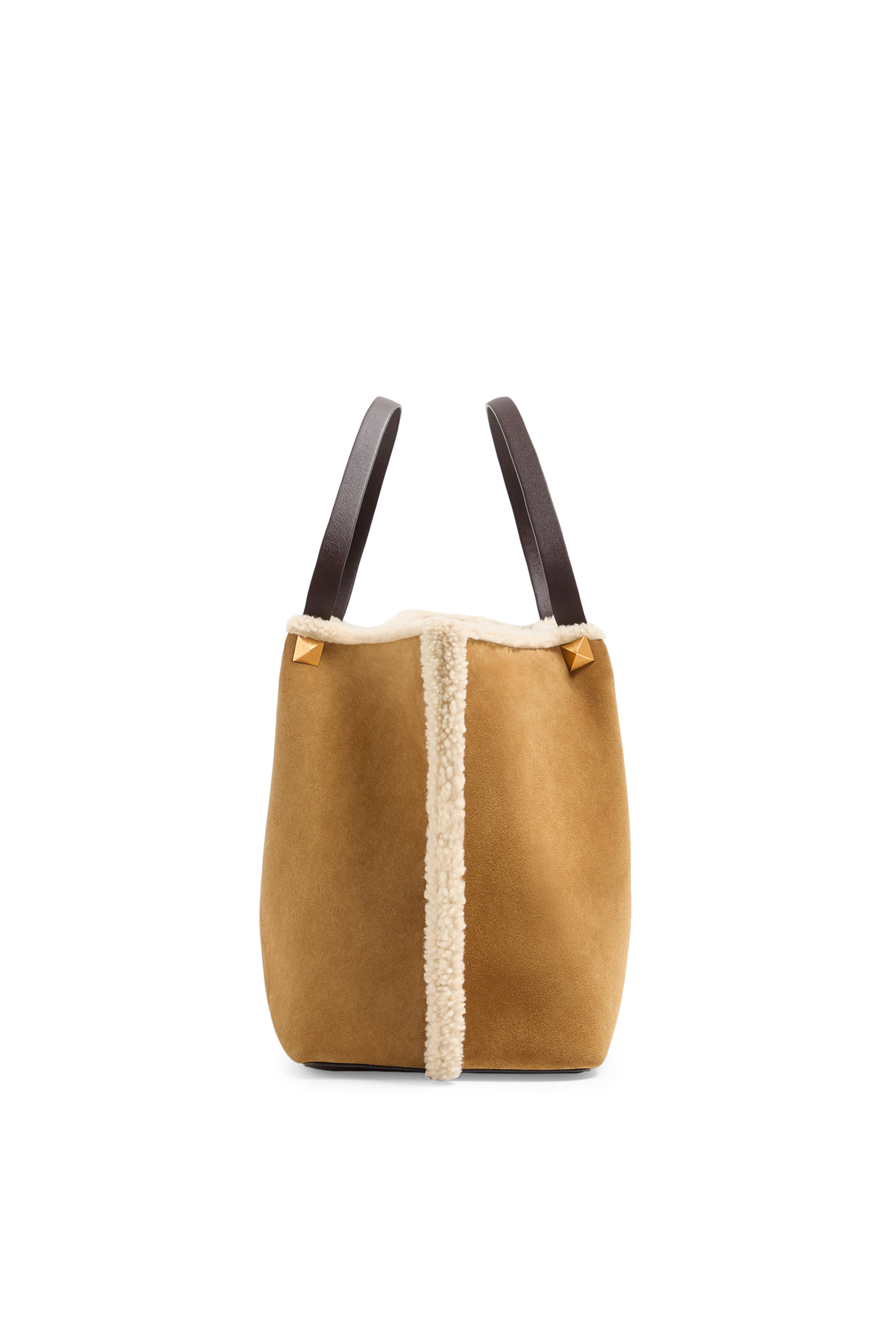 Logo Medium Suede Shopping Bag
