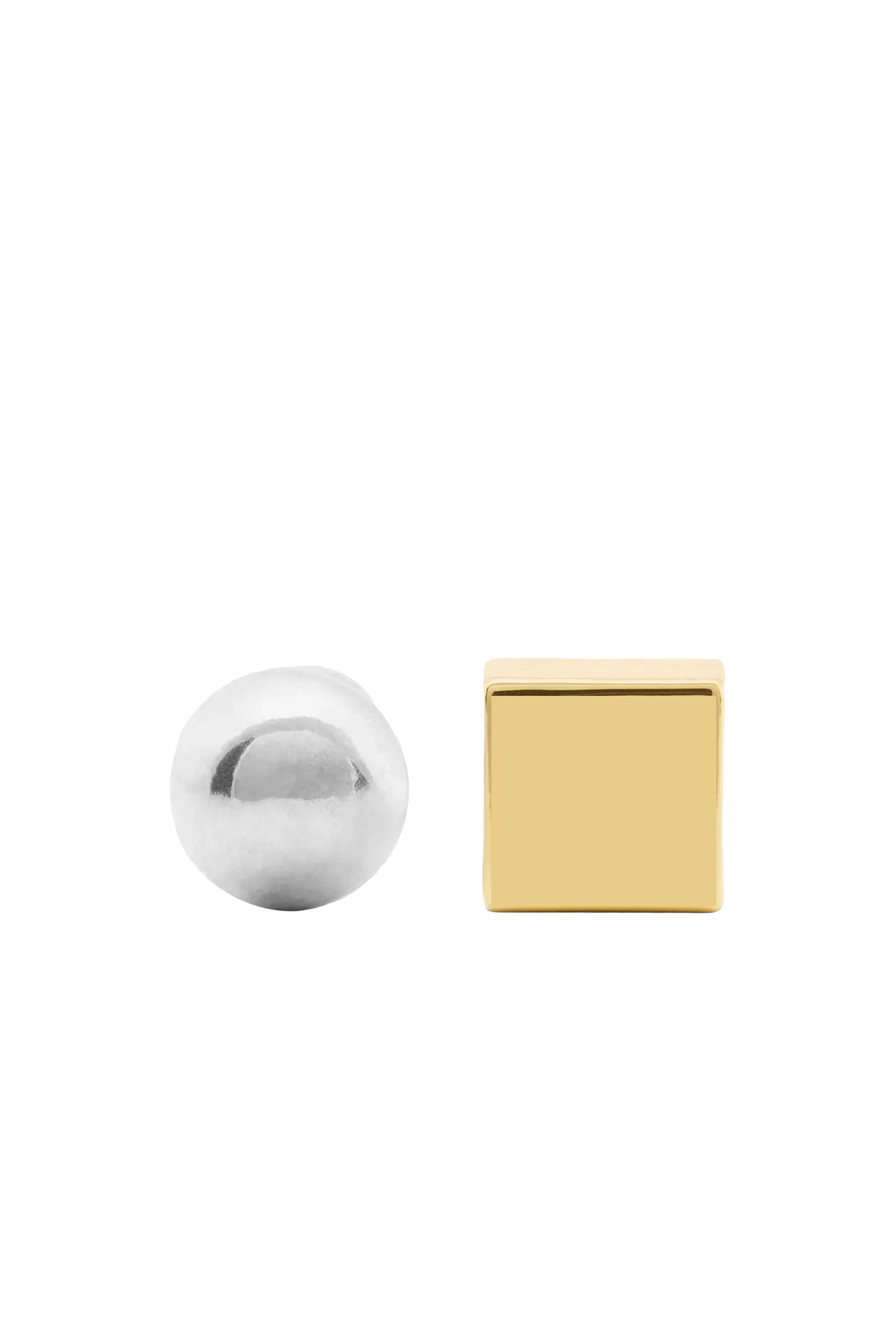 Geo Pop Asymmetrical Studs, Titanium Posts