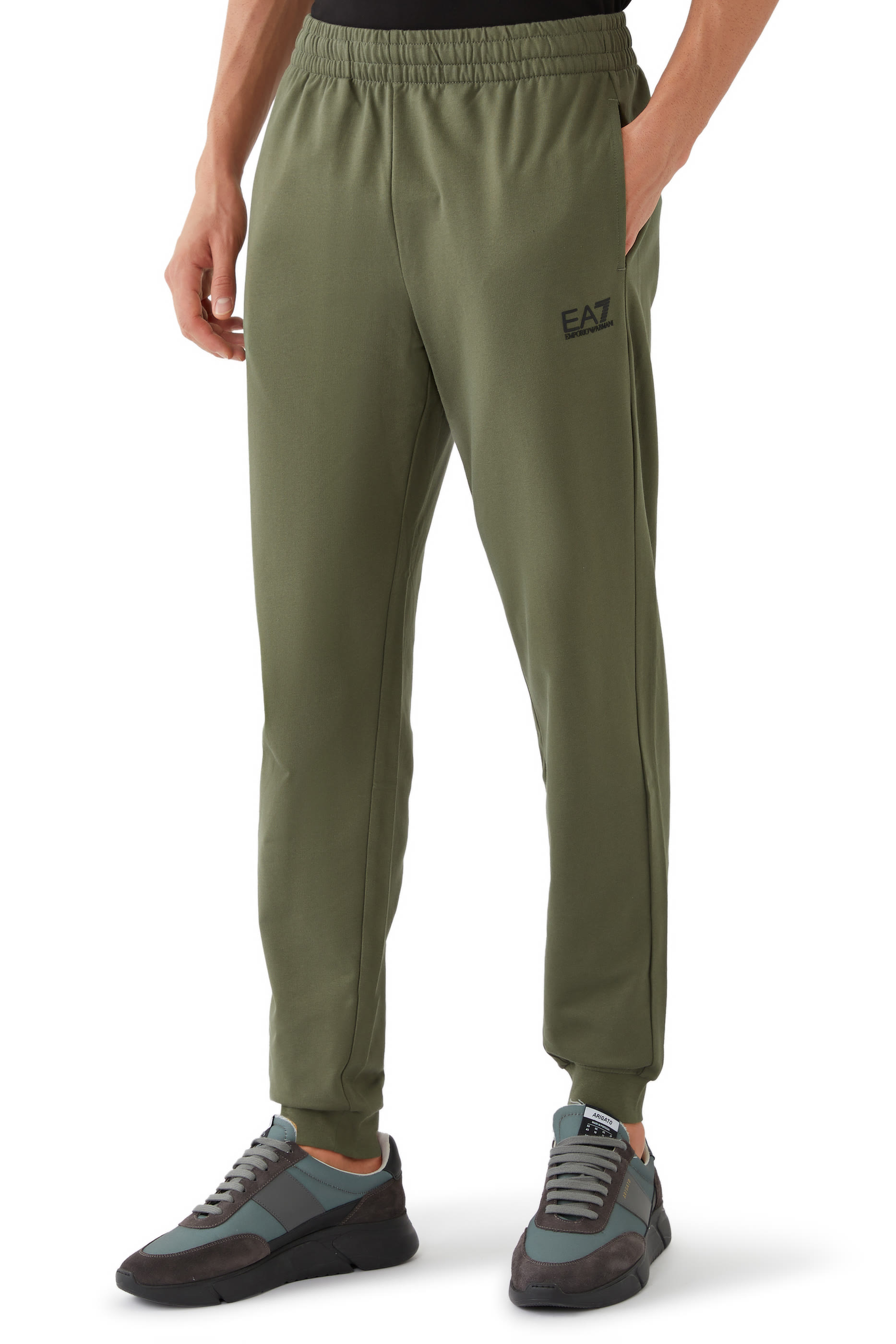 EA7 Logo Cotton Sweatpants